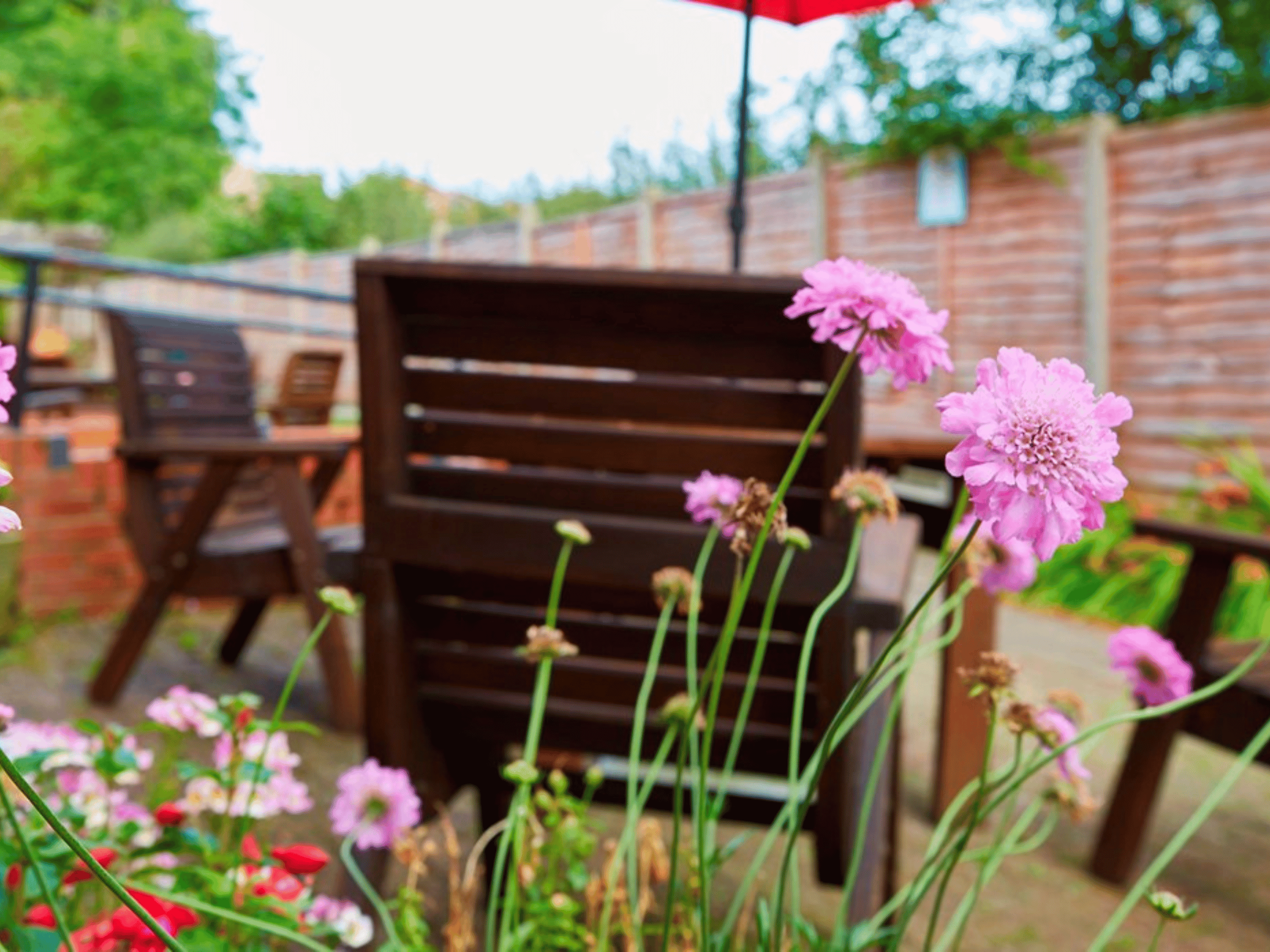 Garden of Ashcroft care home in Chesterfield