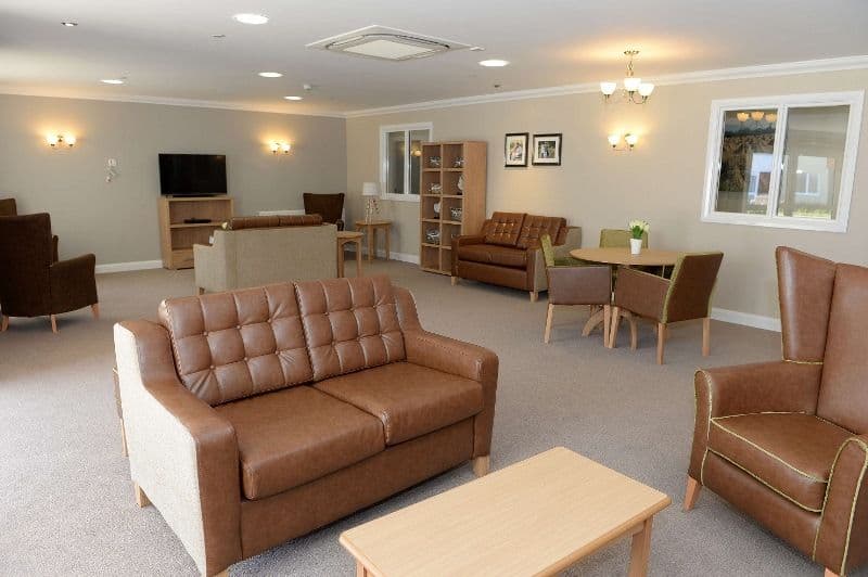 Lounge of Asterbury Place care home in Ipswich, Suffolk