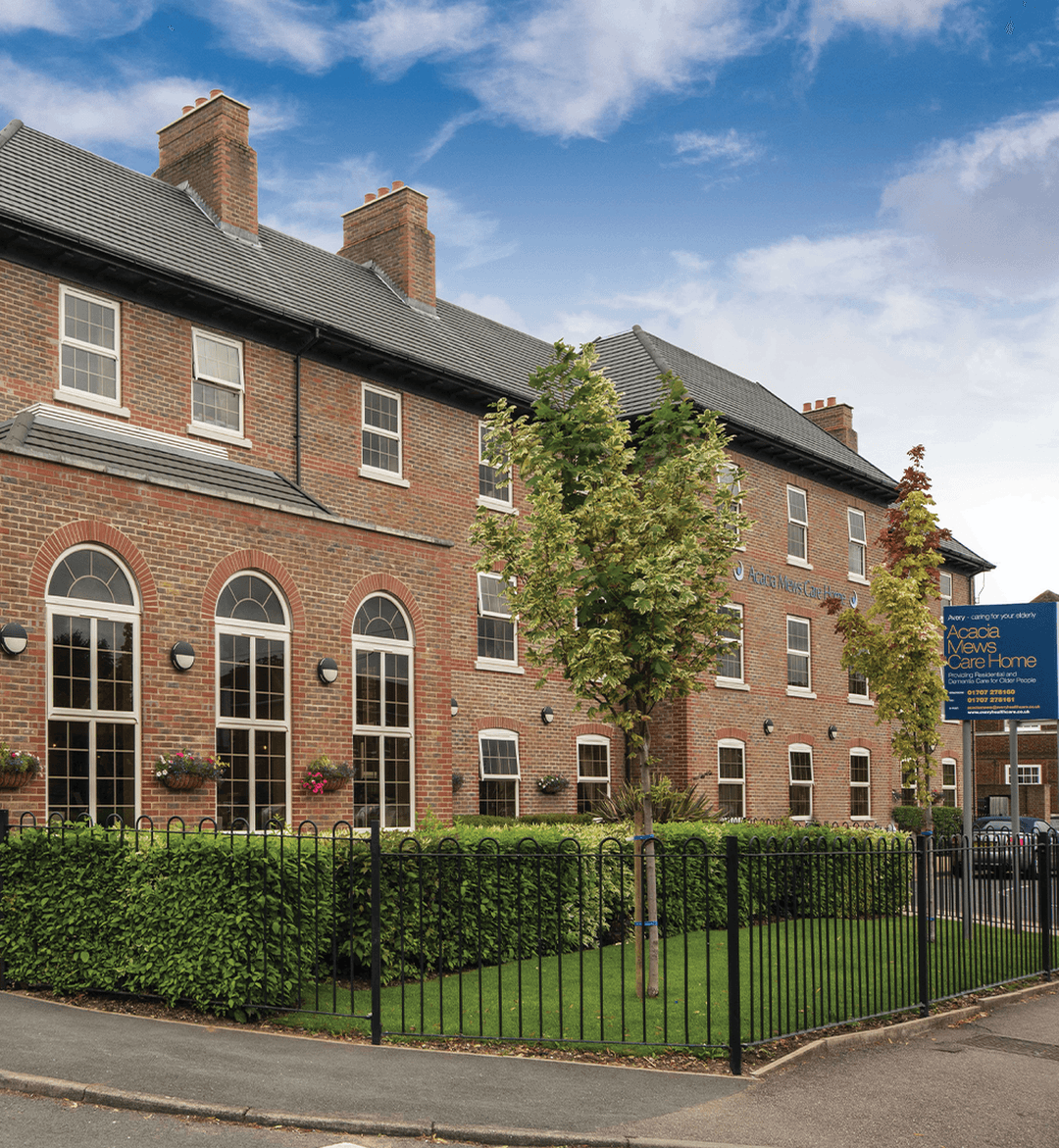 Exterior of Acacia Mews Care Home in Hatfield, Welwyn Hatfield