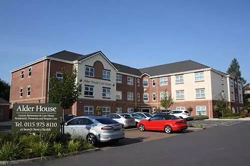 Exterior photo of Alder House Care Home in Nottingham