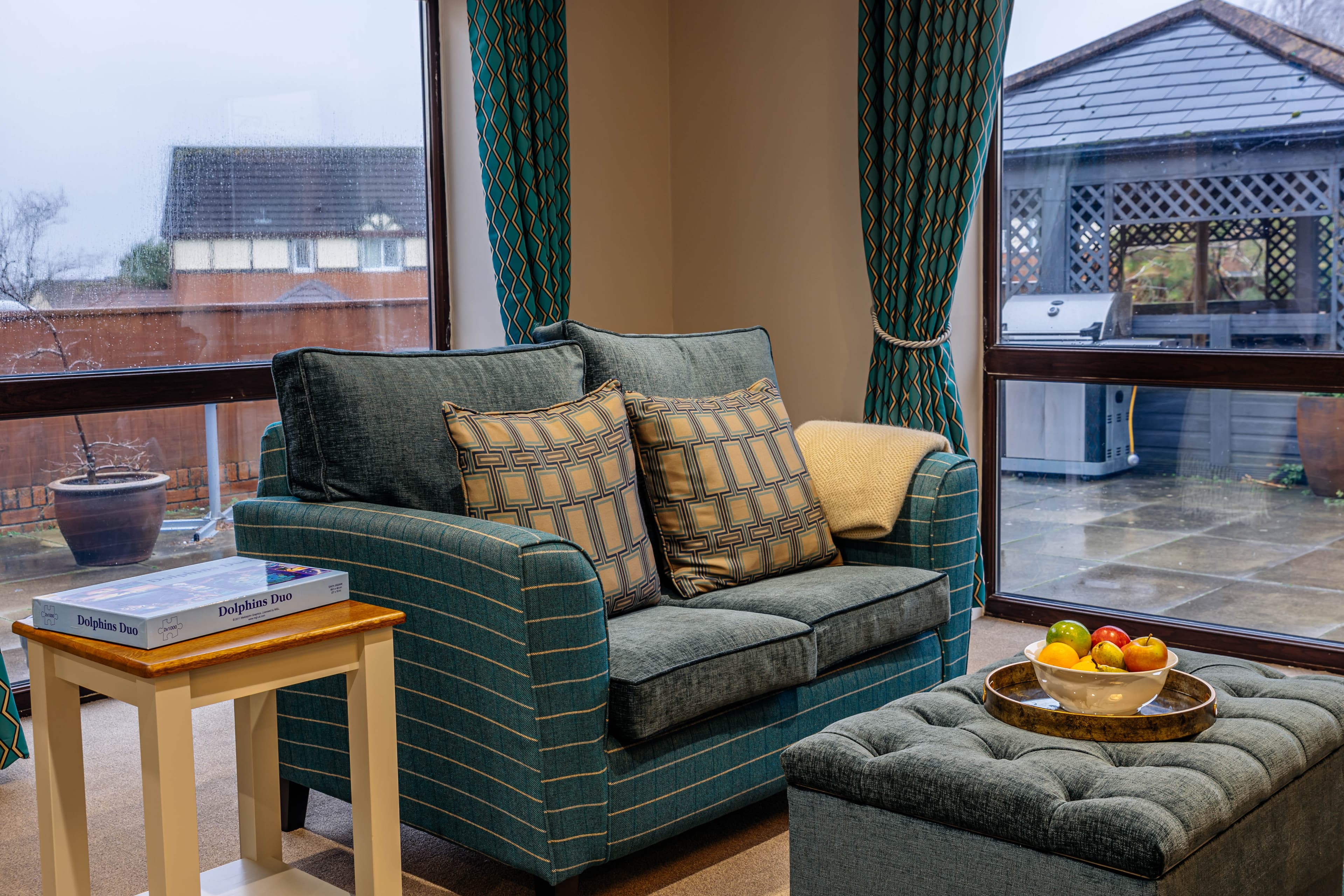 Communal Lounge of Awel-y-Mor Care Home in Swansea, South Glamorgan