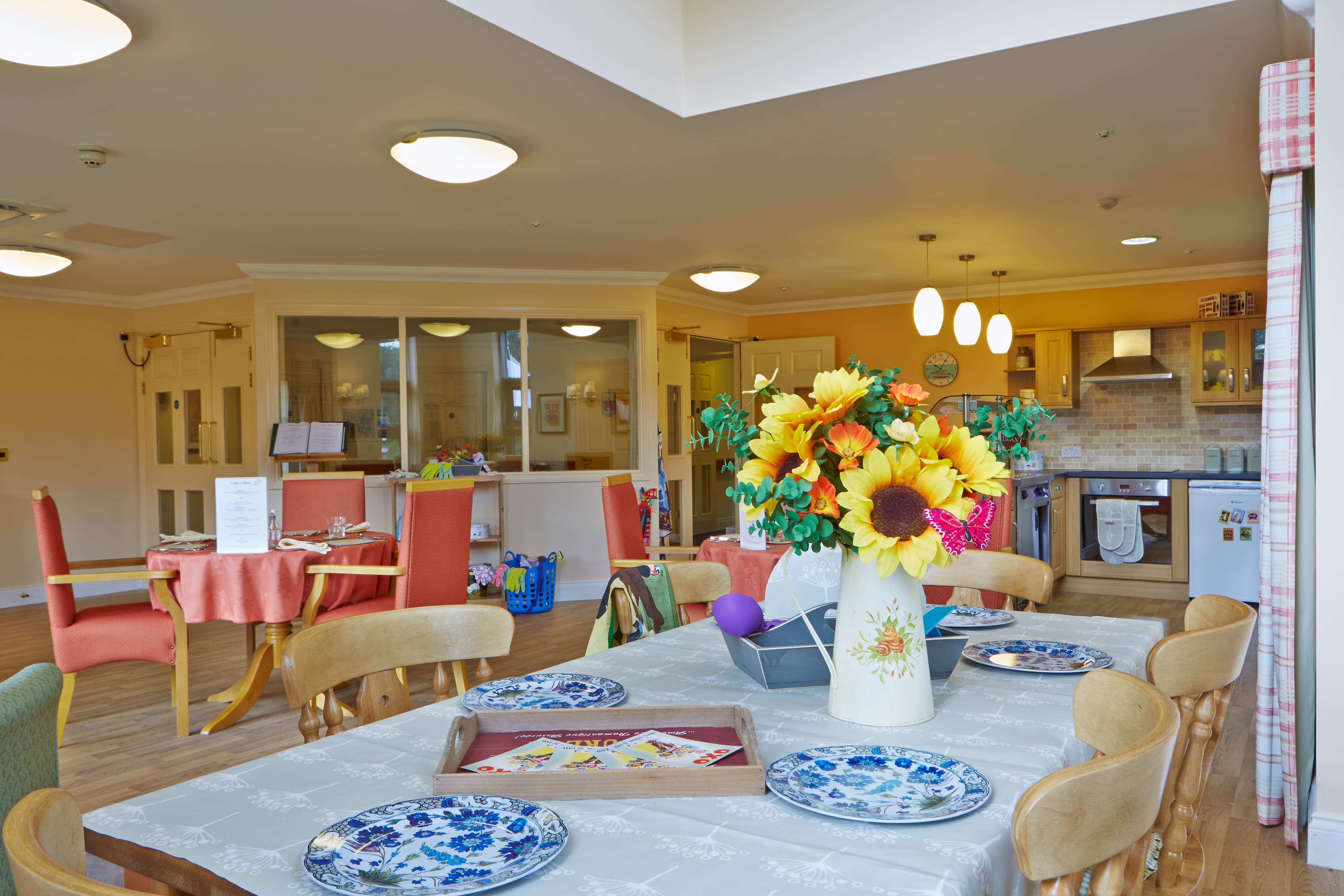 Dining Room of Lancaster Grange Care Home in Newark-on-Trent, Nottinghamshire 