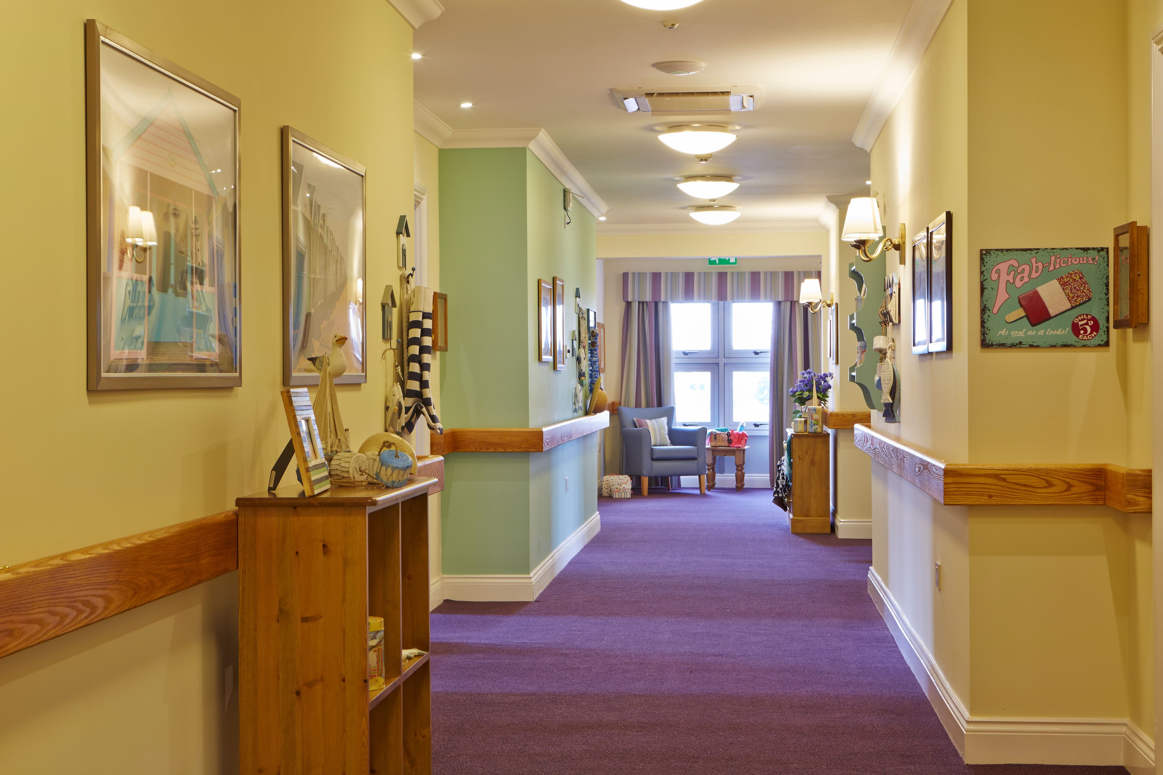 Hallway of Lancaster Grange Care Home in Newark-on-Trent, Nottinghamshire 