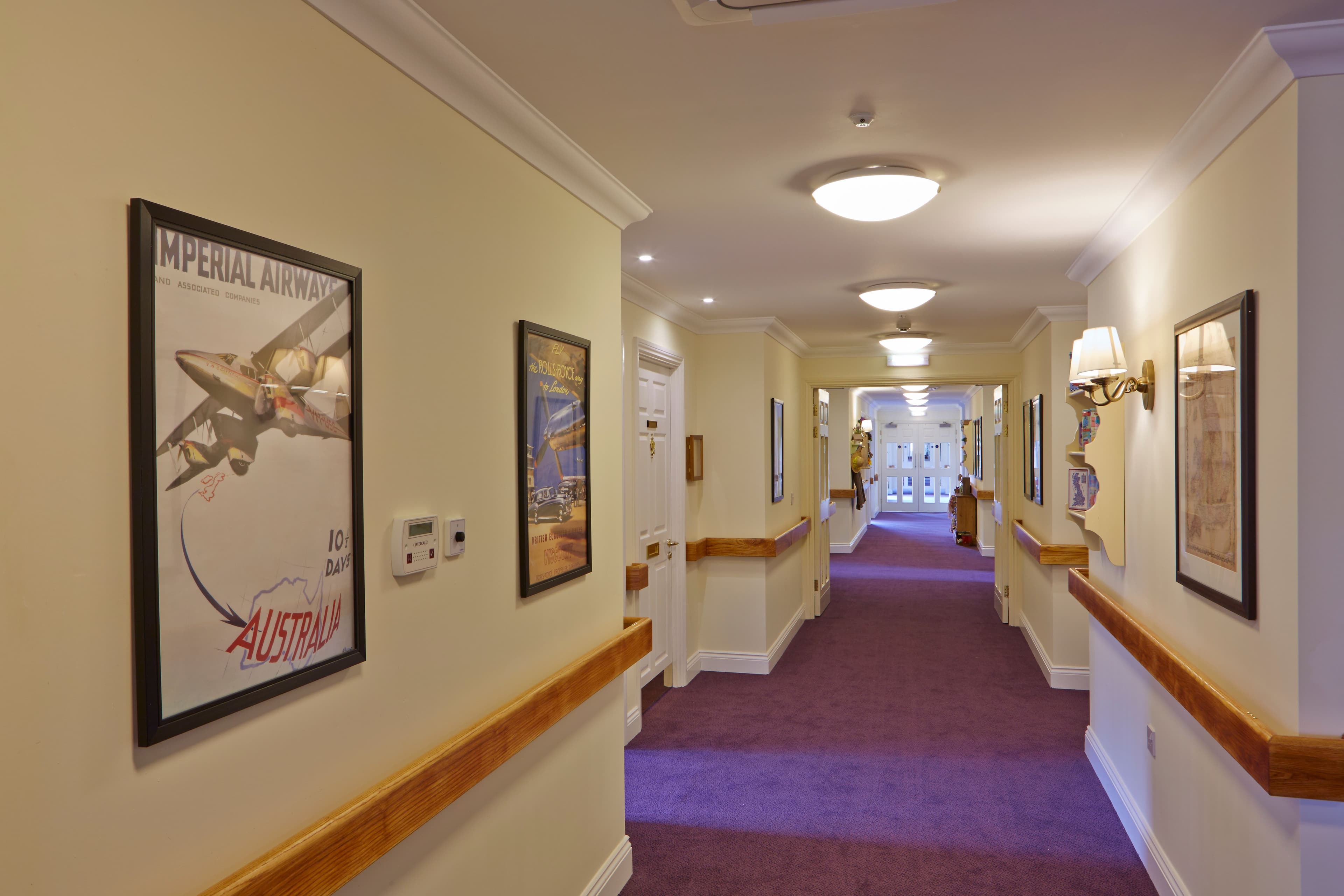 Hallway of Lancaster Grange Care Home in Newark-on-Trent, Nottinghamshire 