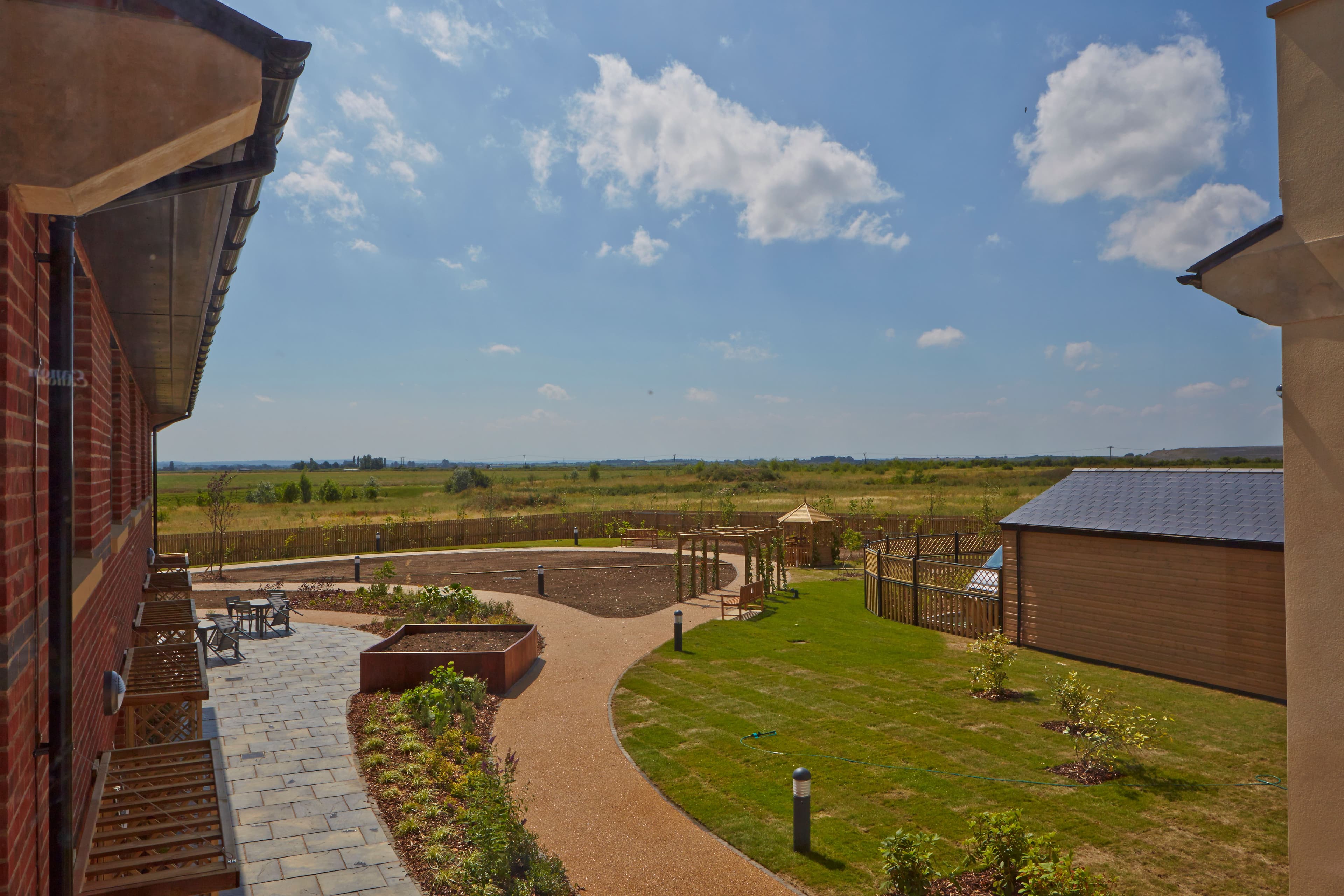 Garden of Lancaster Grange Care Home in Newark-on-Trent, Nottinghamshire 