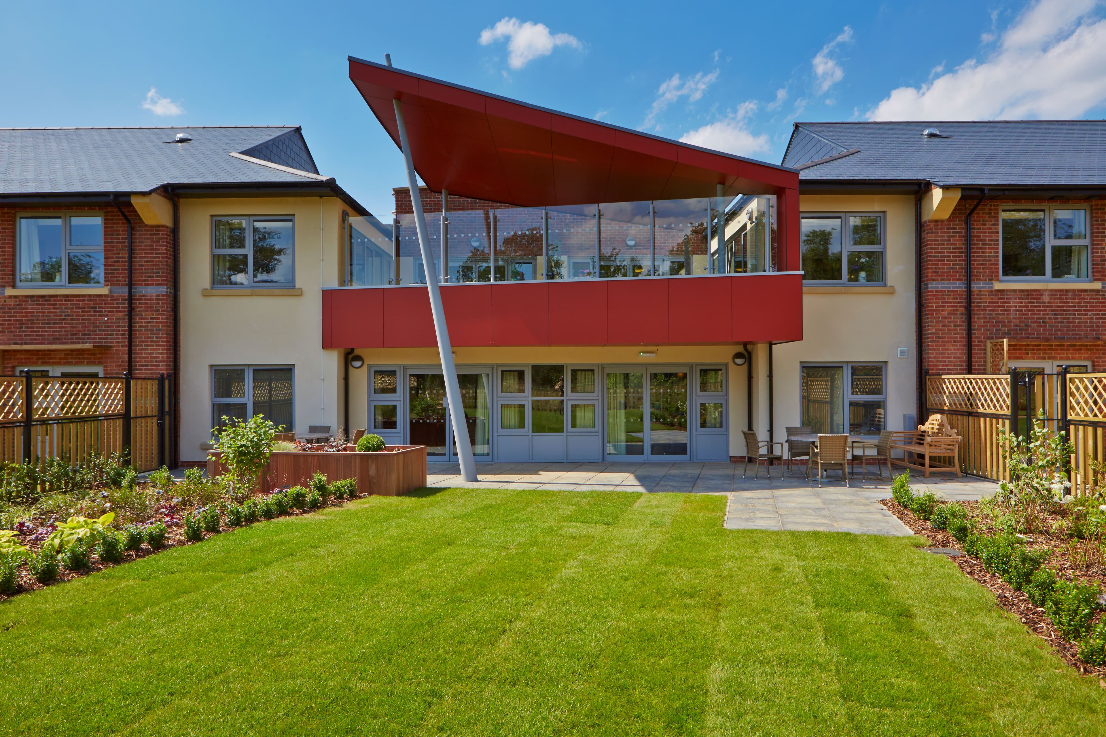 Garden of Lancaster Grange Care Home in Newark-on-Trent, Nottinghamshire 