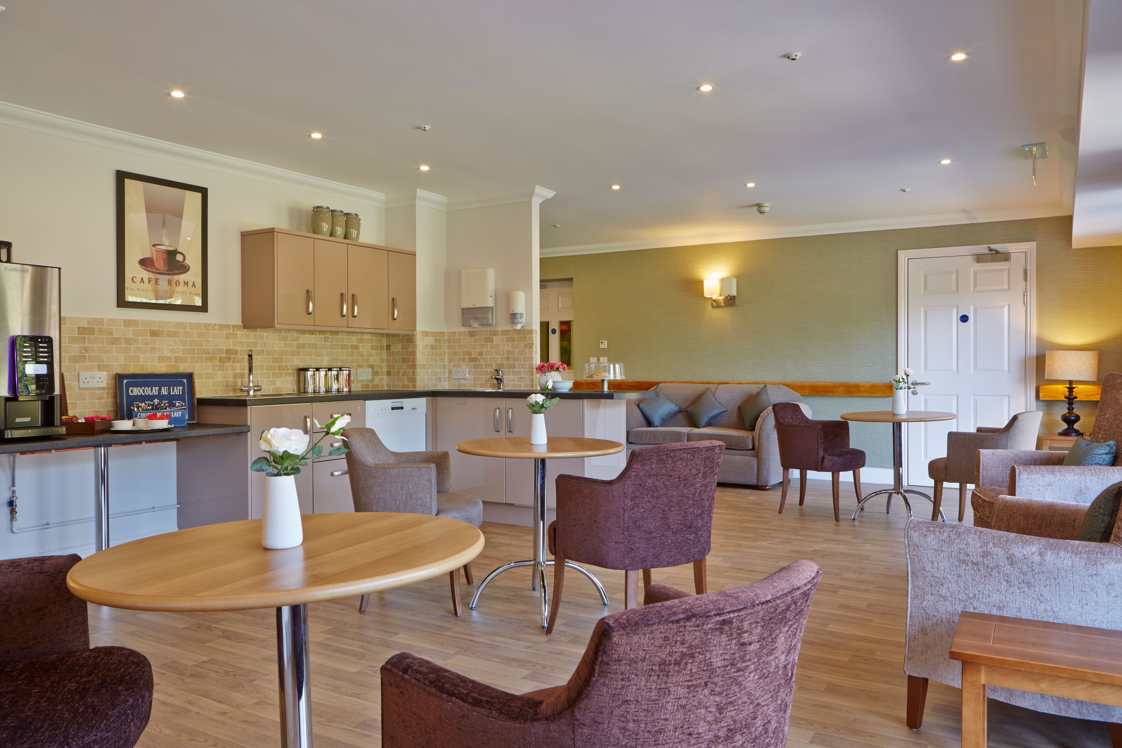 Coffee Area of Lancaster Grange Care Home in Newark-on-Trent, Nottinghamshire 