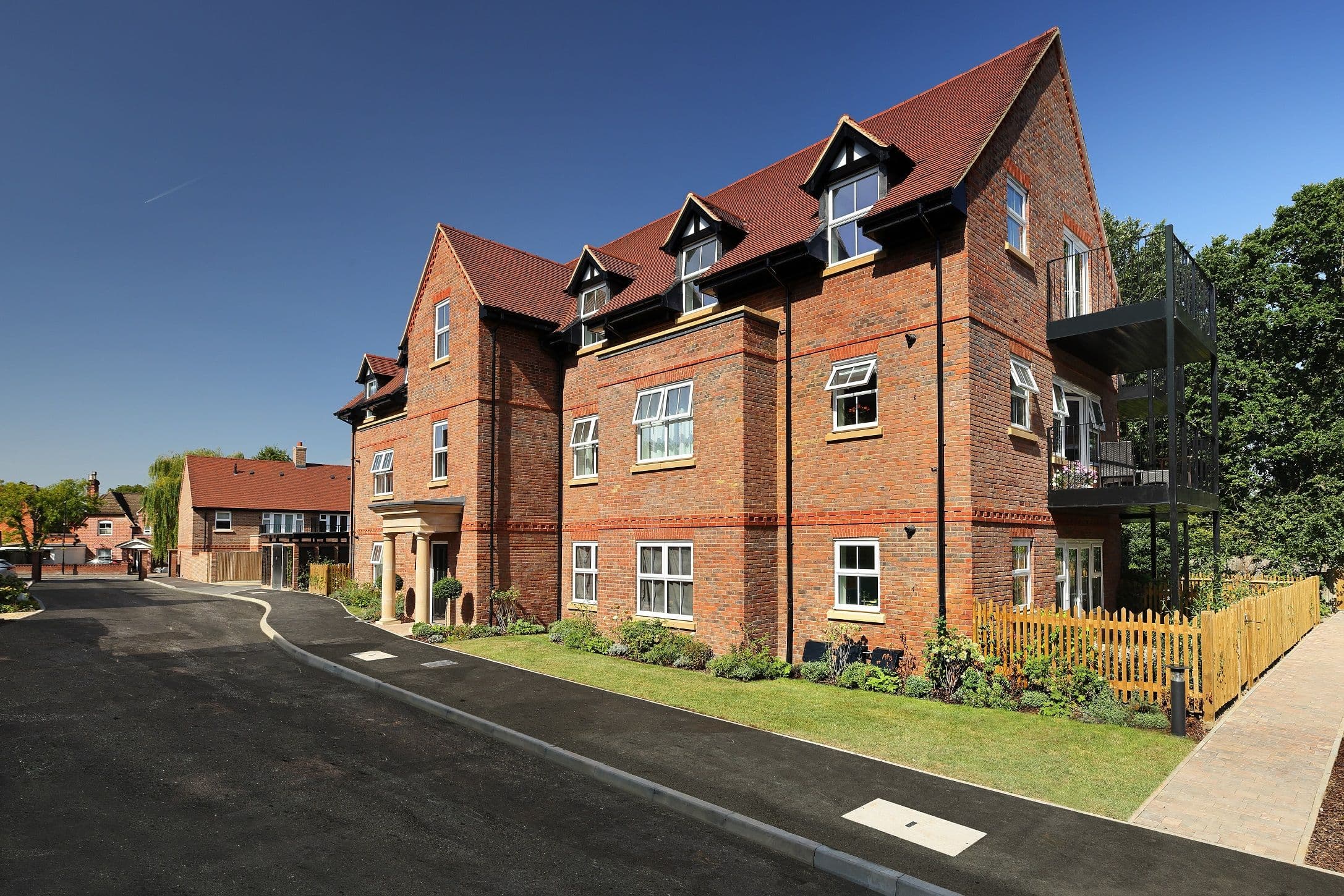 Exterior of Bramley Lodge retirement development in Windsor, Berkshire