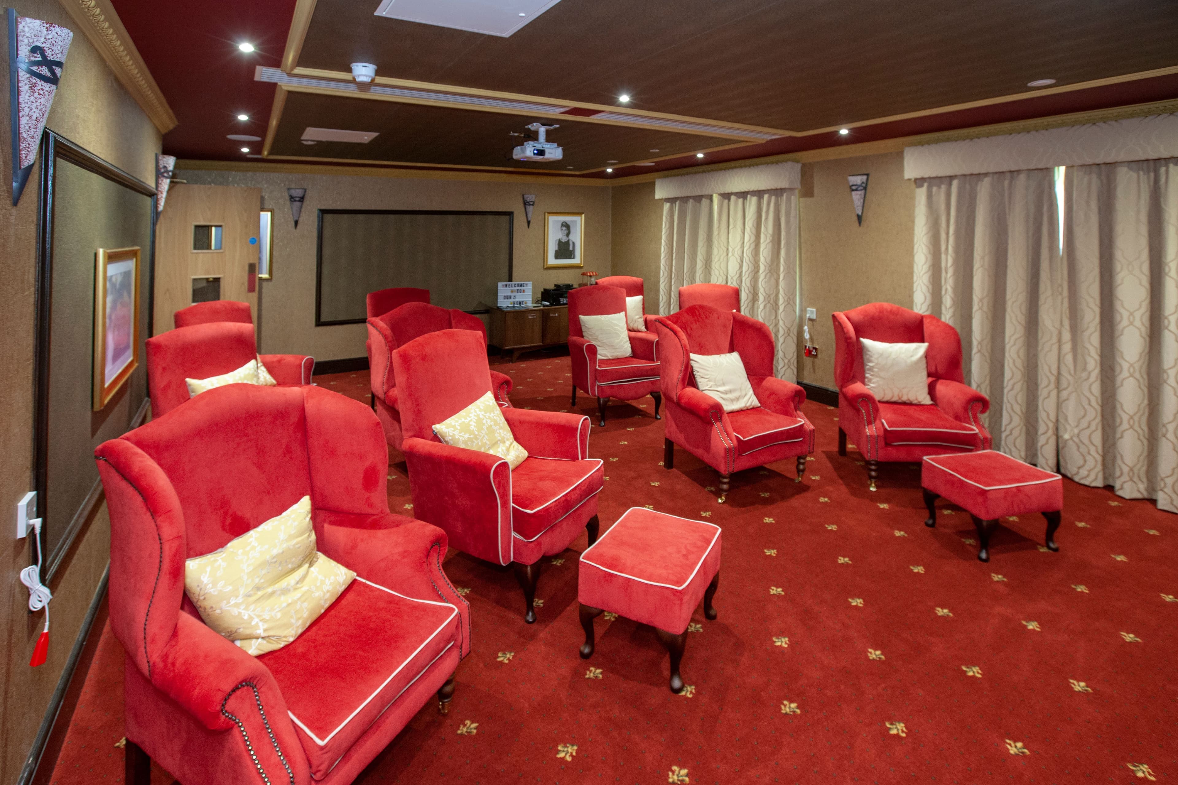 Cinema Bedroom at Briggs Lodge Care Home in Devizes, Wiltshire