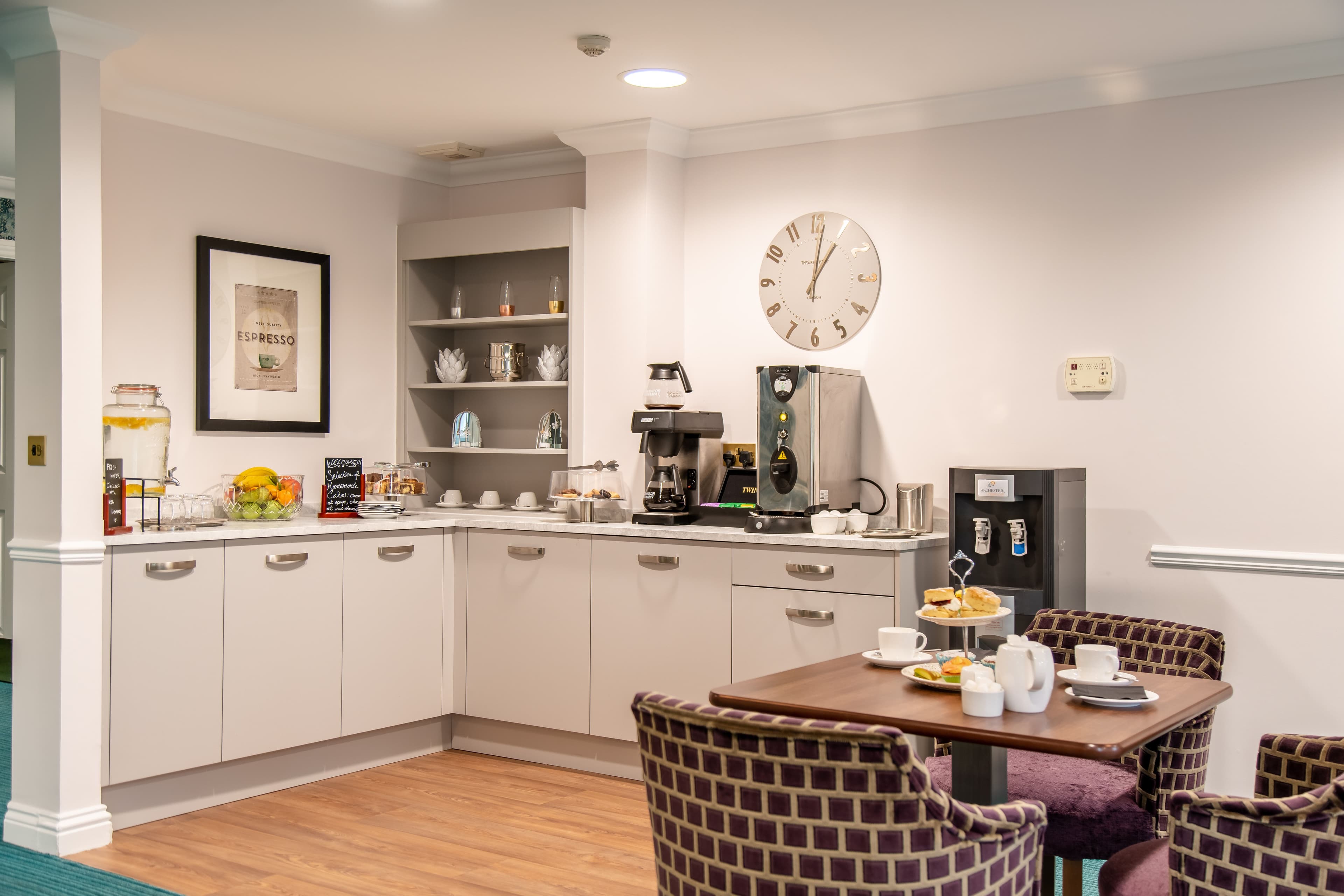 Cafe at Tandridge Heights Care Home in Oxted, Surrey