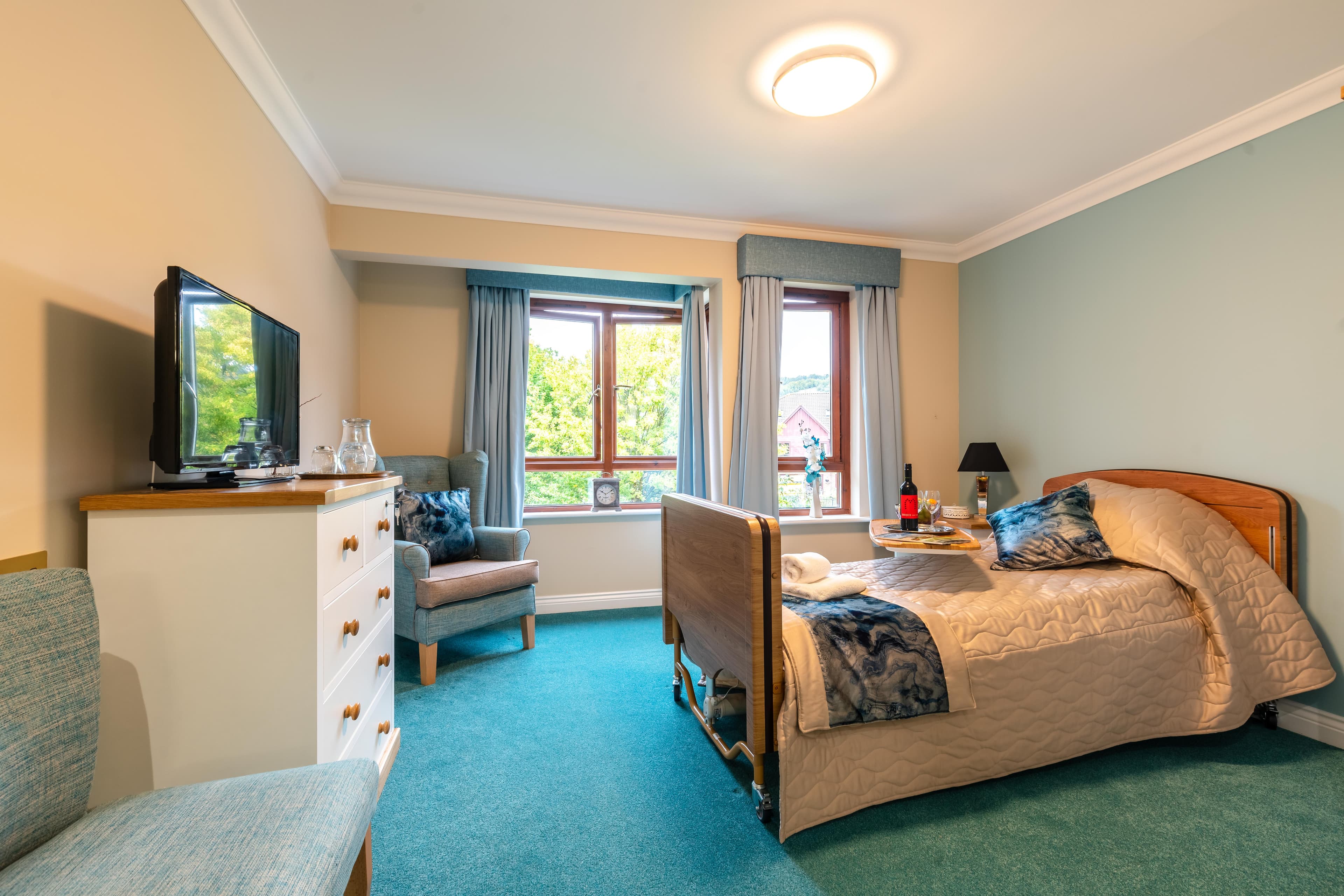 Bedroom at Tandridge Heights Care Home in Oxted, Surrey