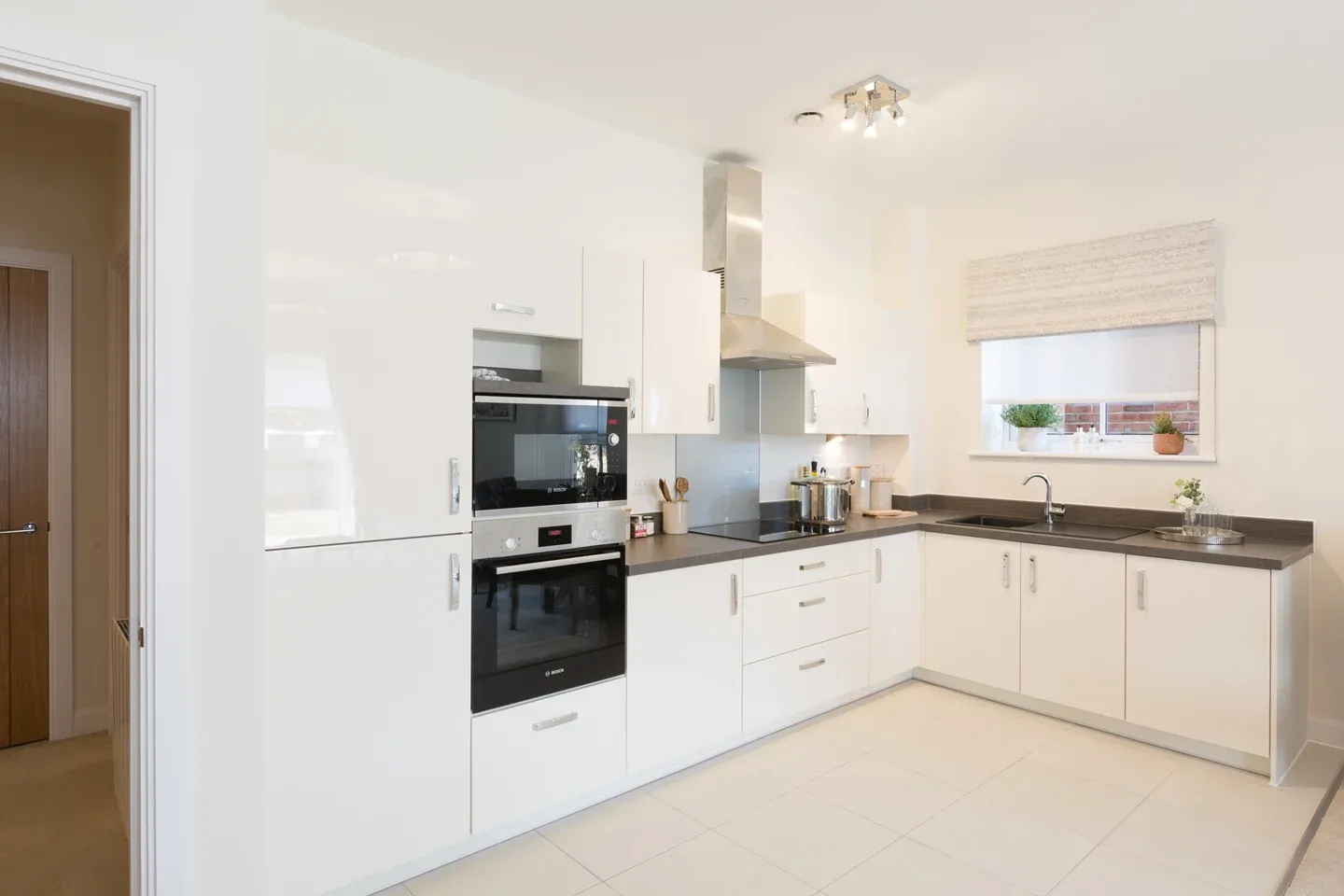 Kitchen at Lancer House Retirement Apartment  in Colchester, Essex