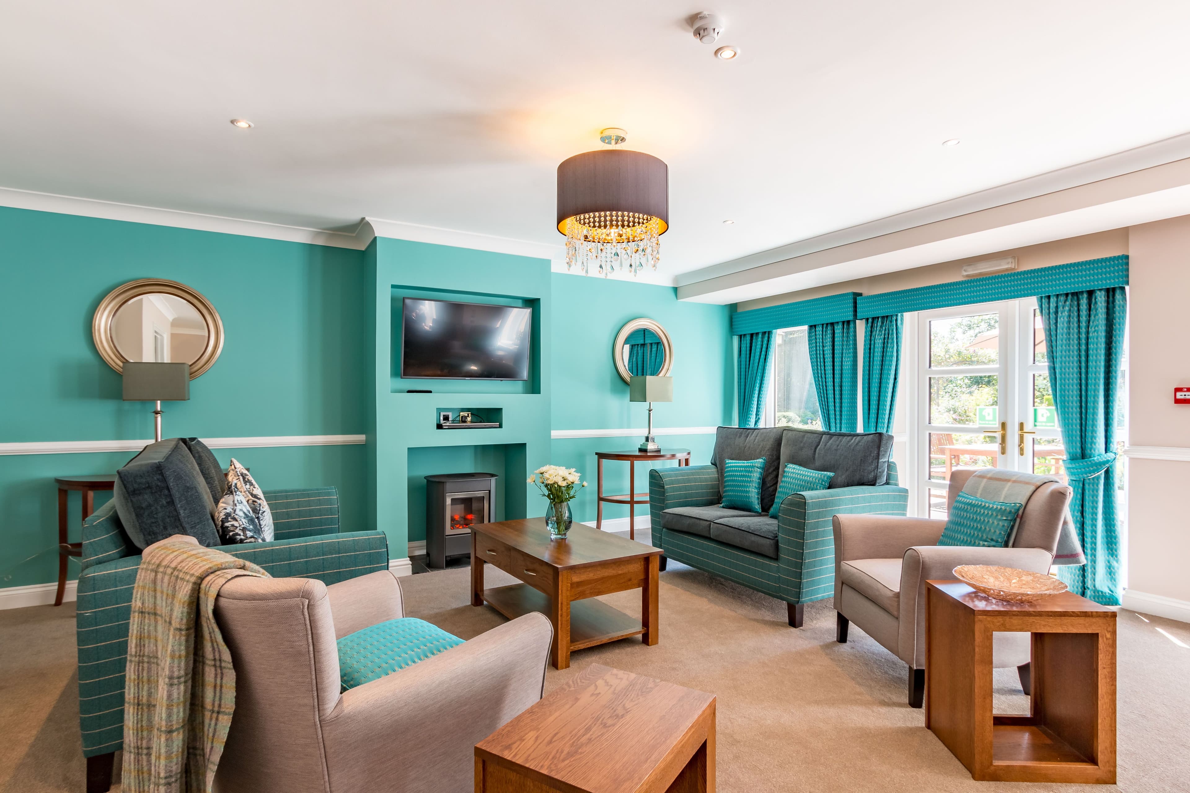 The communal area in the Collingtree Park Care Home in Northampton