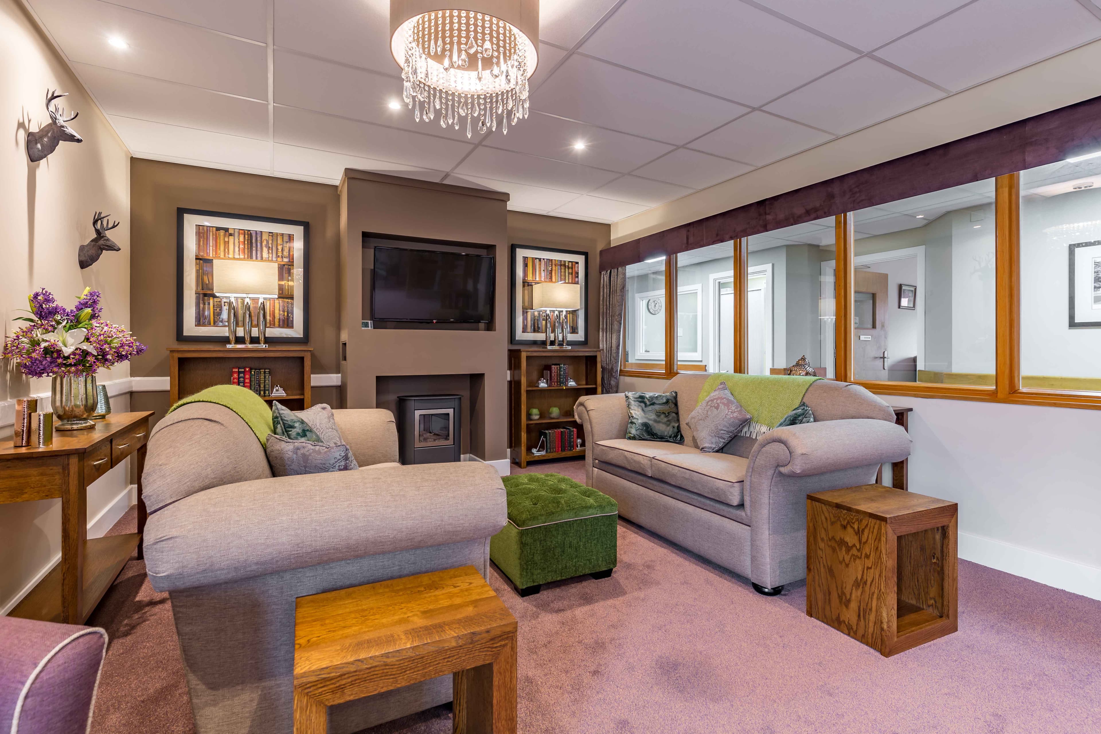 Communal Lounge of Cubbington Mill Care Home in Royal Leamington Spa, Wawick