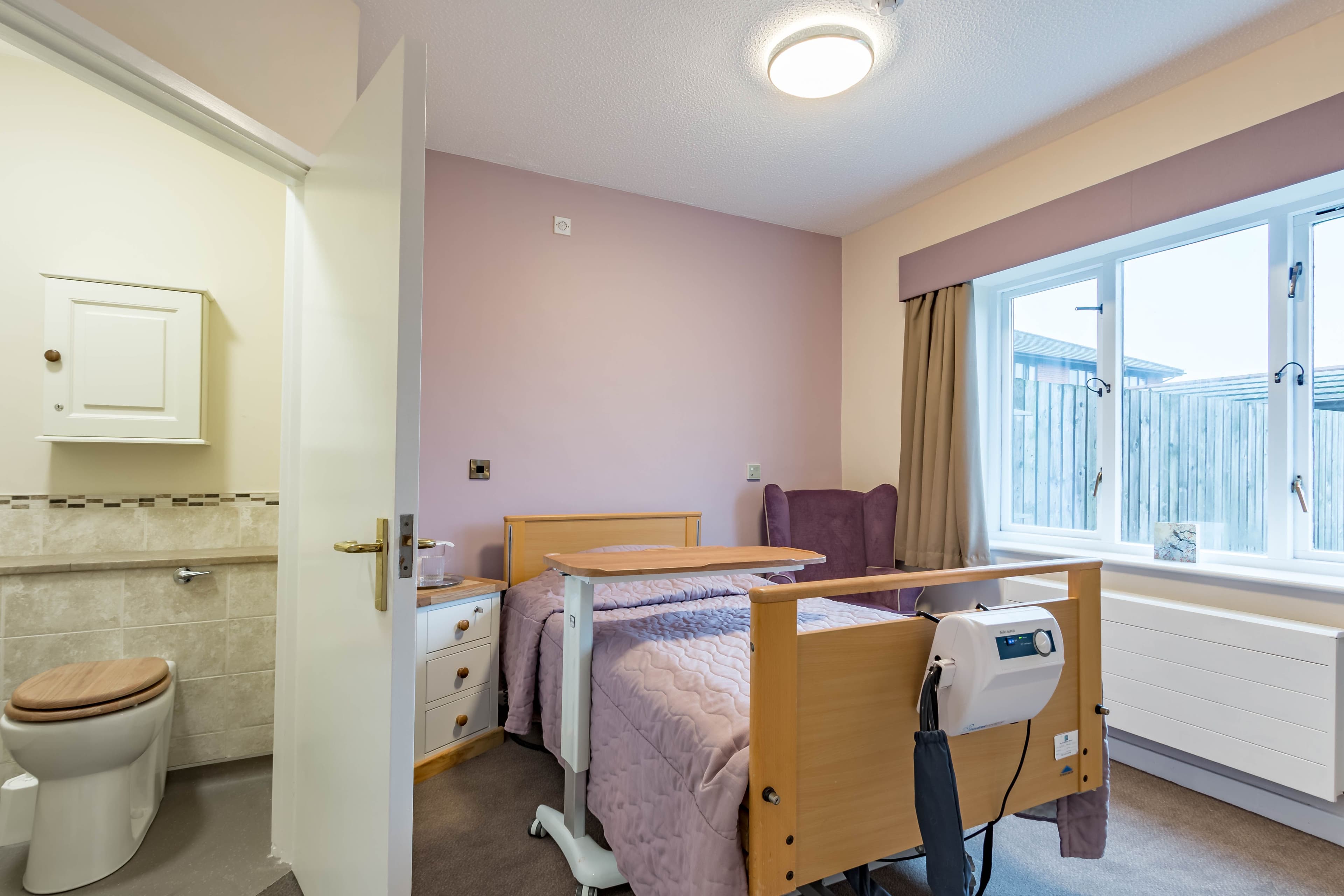 Bedroom of Hafan-Y-Coed Care Home in Llanelli, Wales