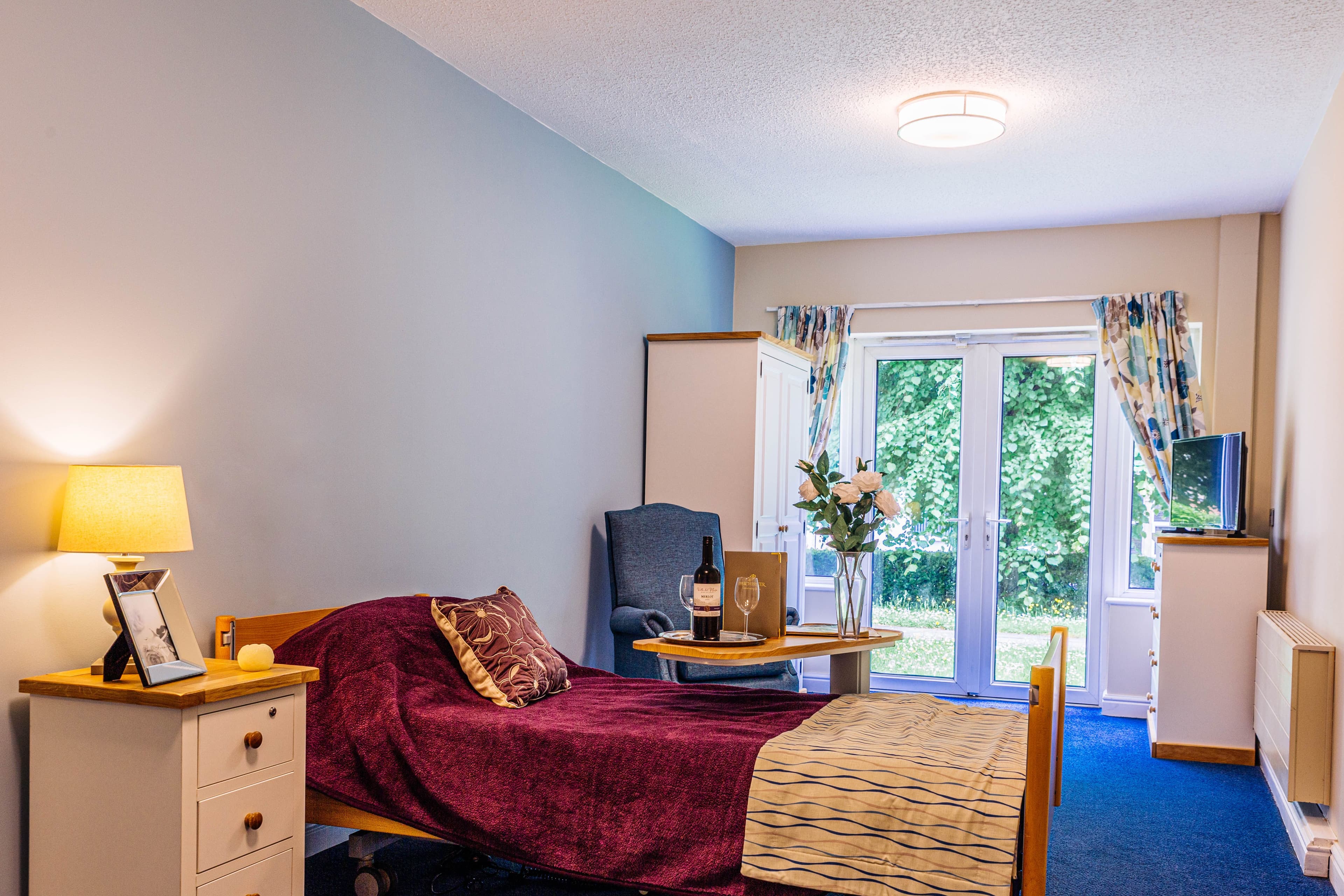 Bedroom of Kingswood Court Care Home in Bristol, South West England