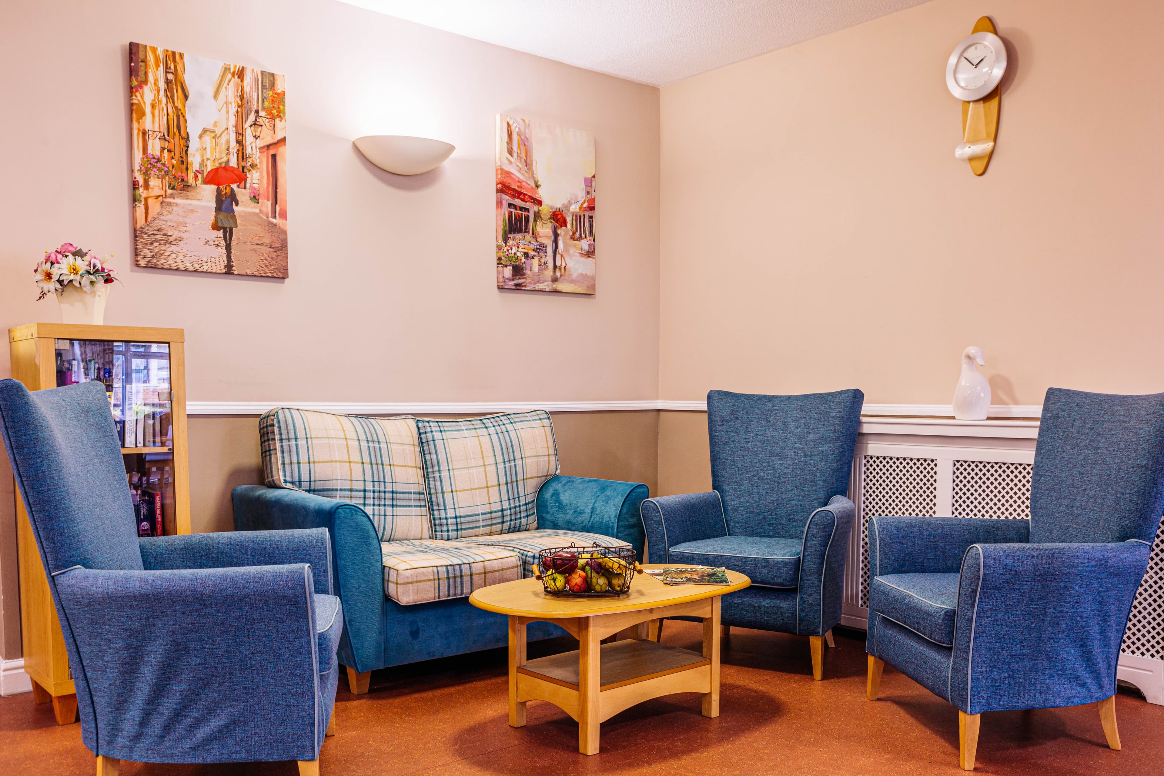 Communal Area of Kingswood Court Care Home in Bristol, South West England