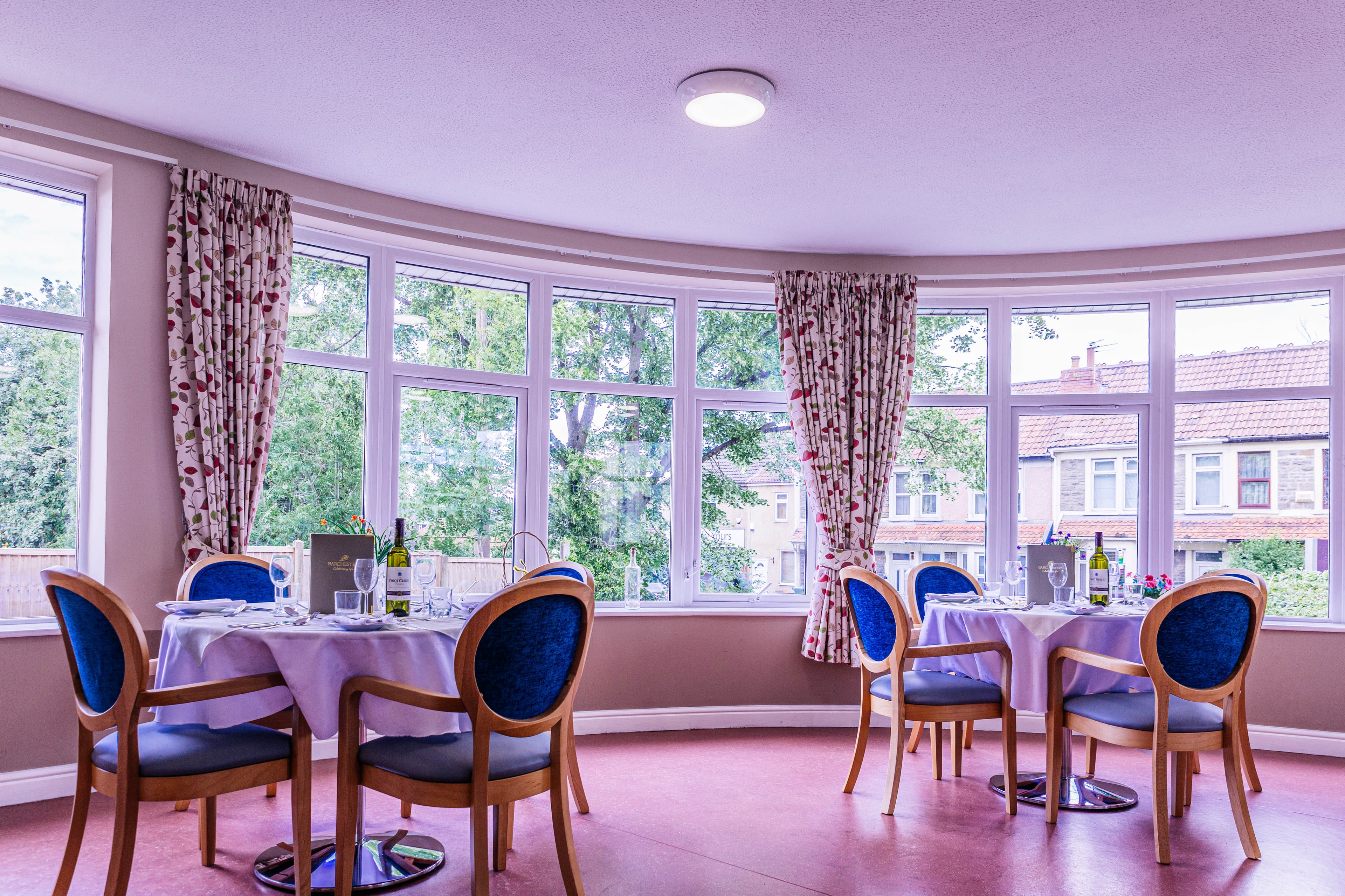 Dining Room of Kingswood Court Care Home in Bristol, South West England