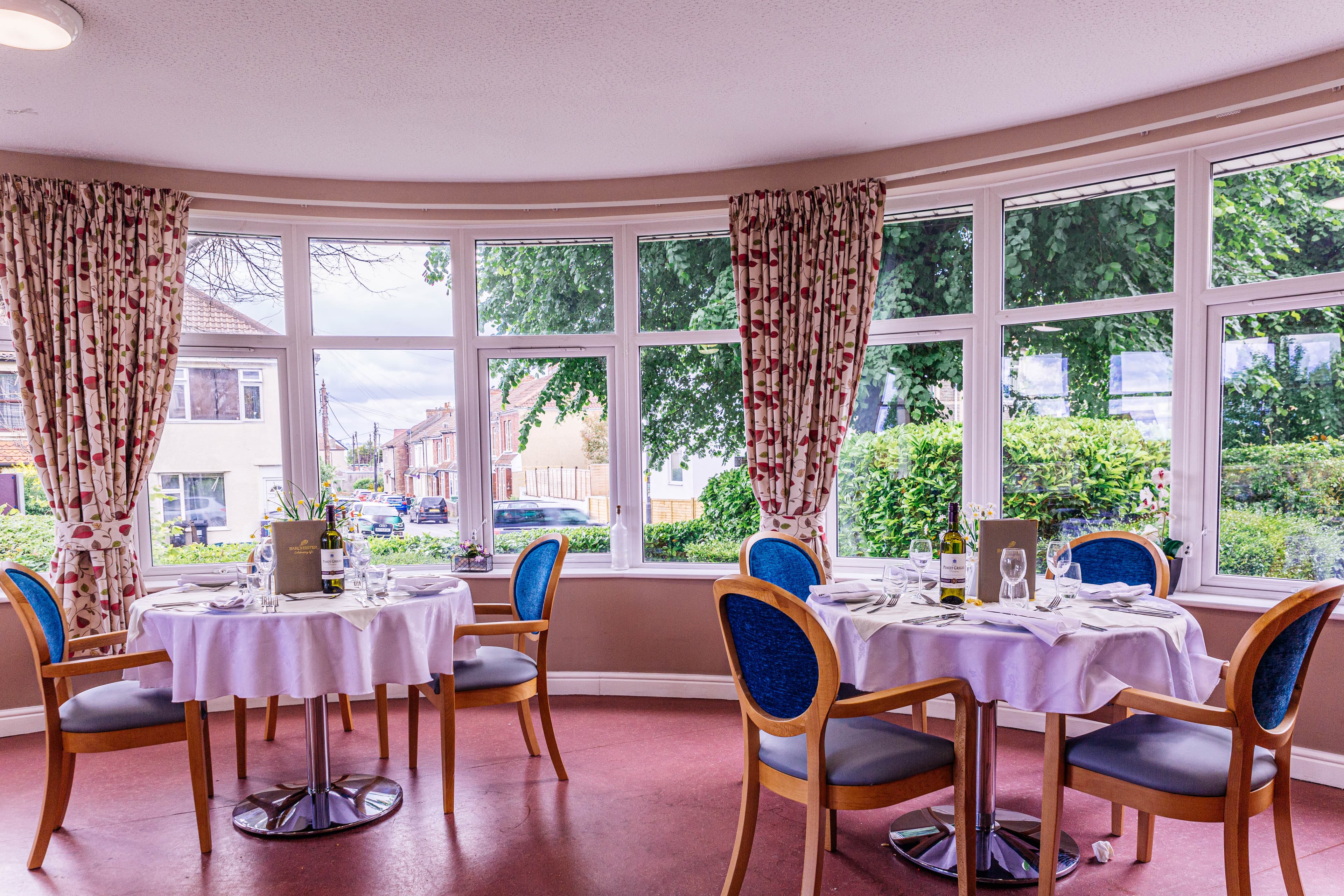 Dining Room of Kingswood Court Care Home in Bristol, South West England