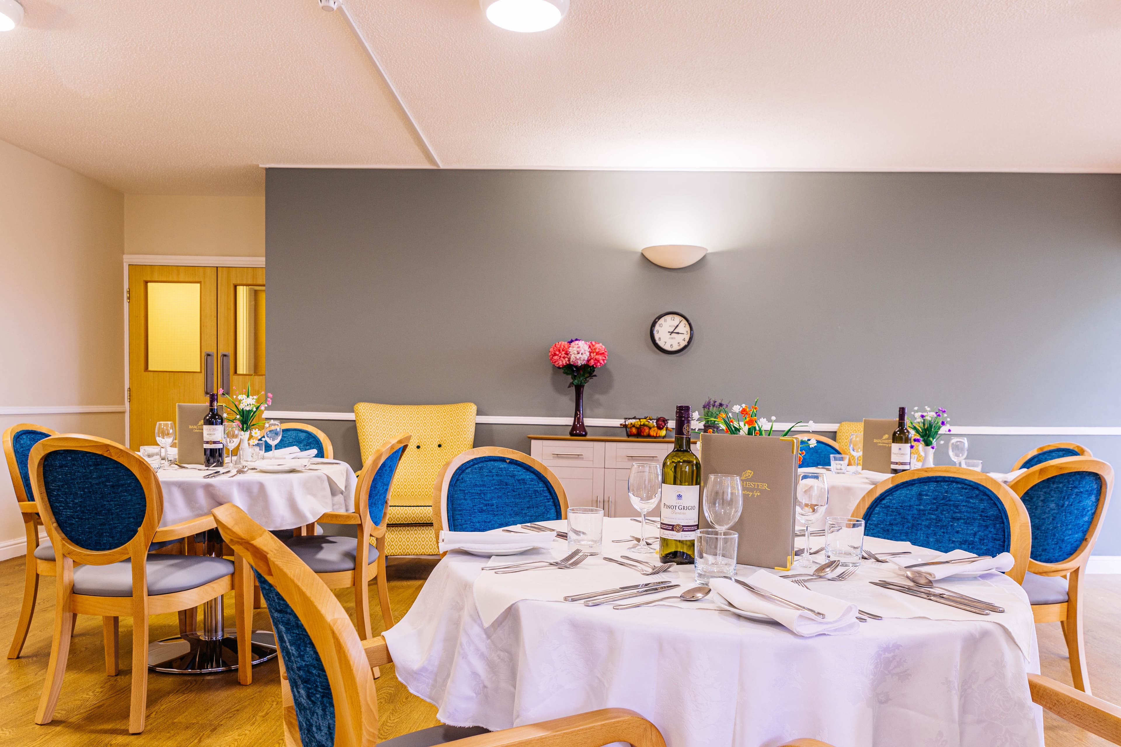 Dining Room of Kingswood Court Care Home in Bristol, South West England