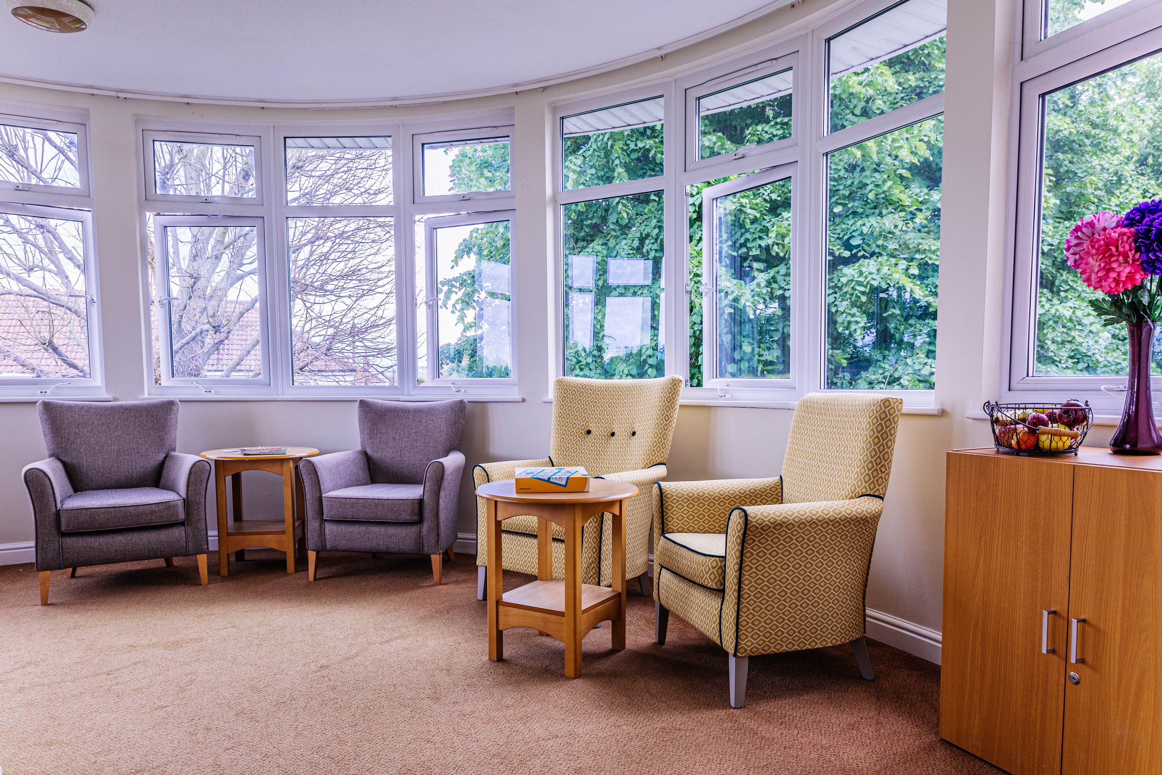 Communal Area of Kingswood Court Care Home in Bristol, South West England