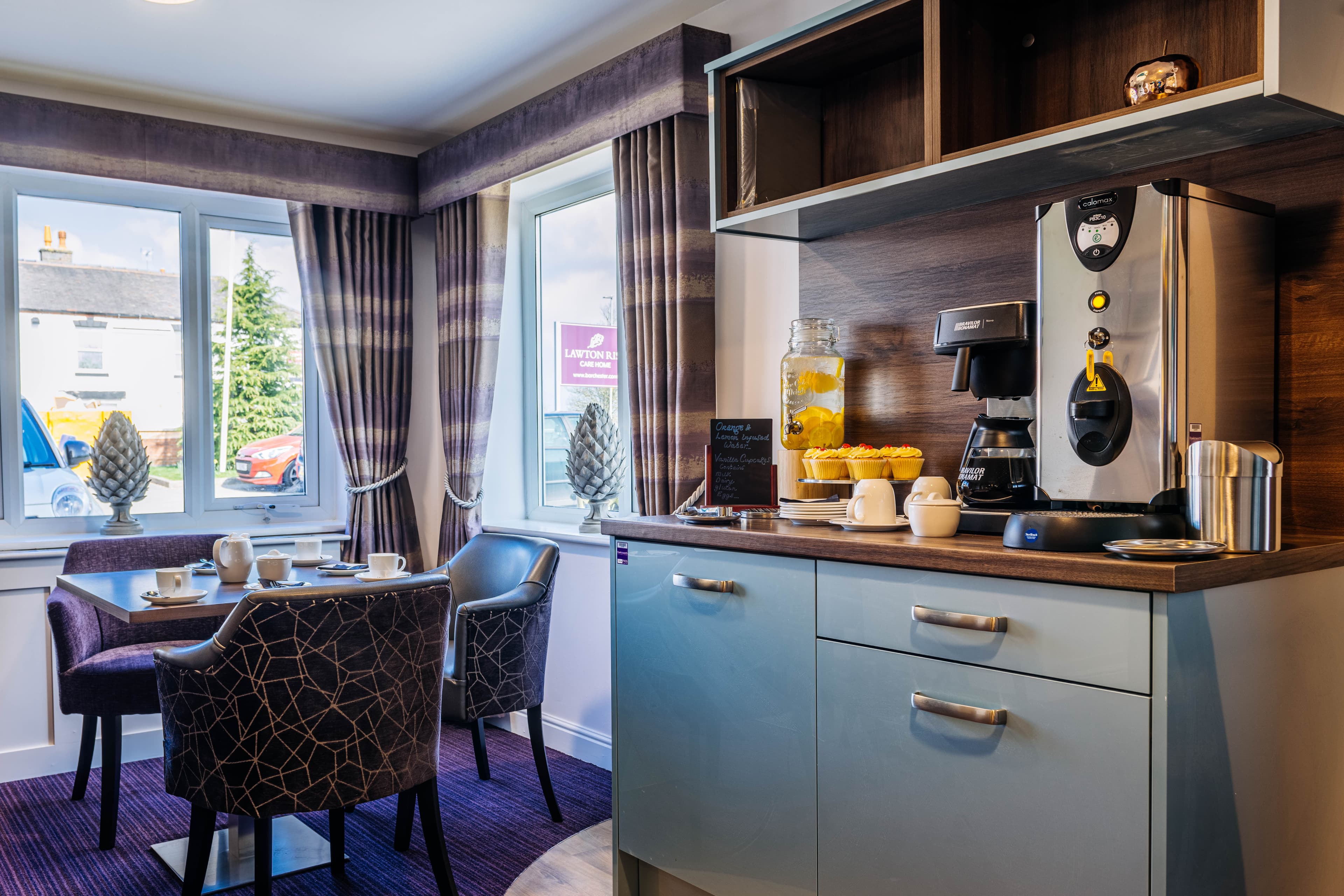 Cafe Area of Lawton Rise Care Home in Stoke-on-Trent, Staffordshire