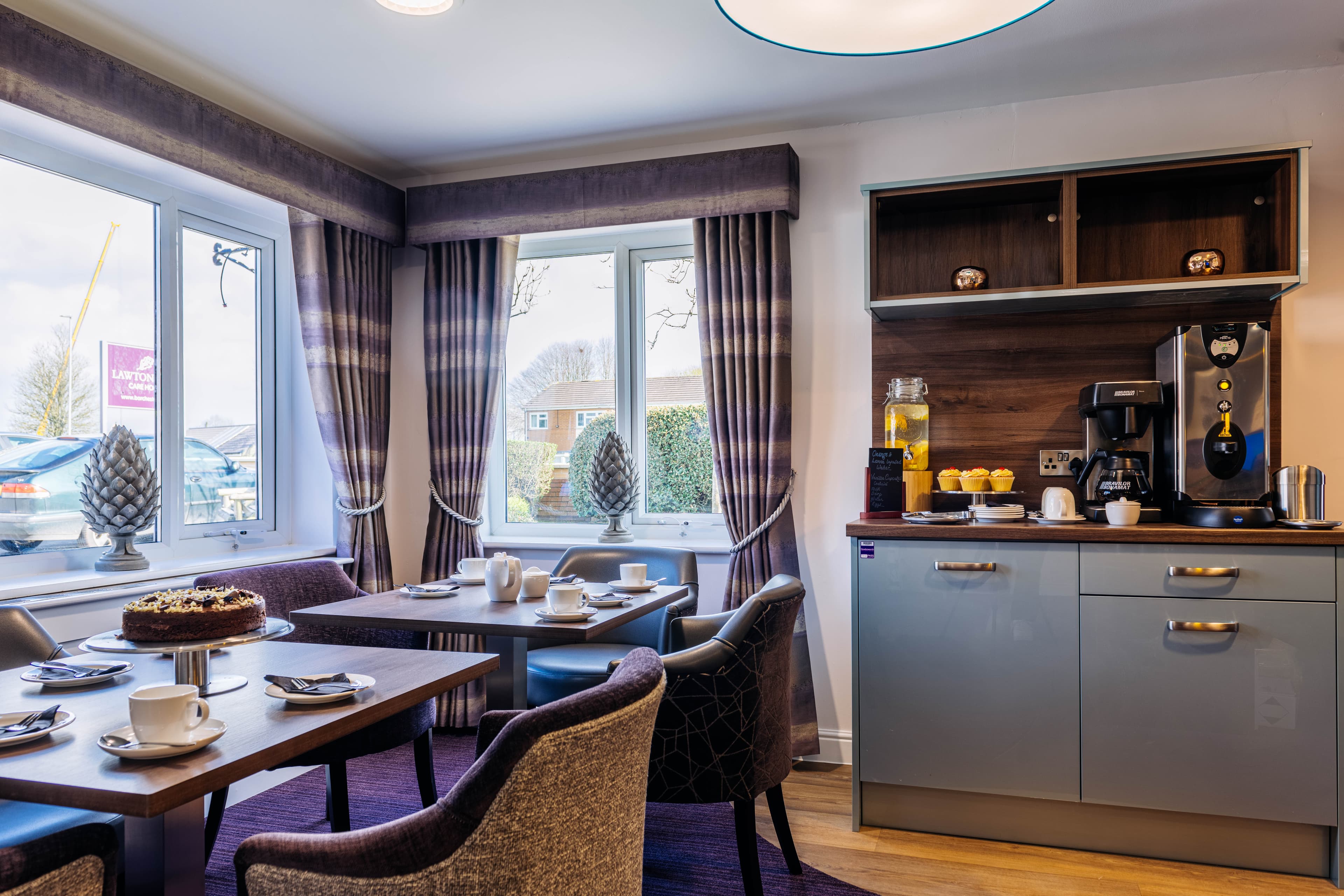 Cafe Area of Lawton Rise Care Home in Stoke-on-Trent, Staffordshire