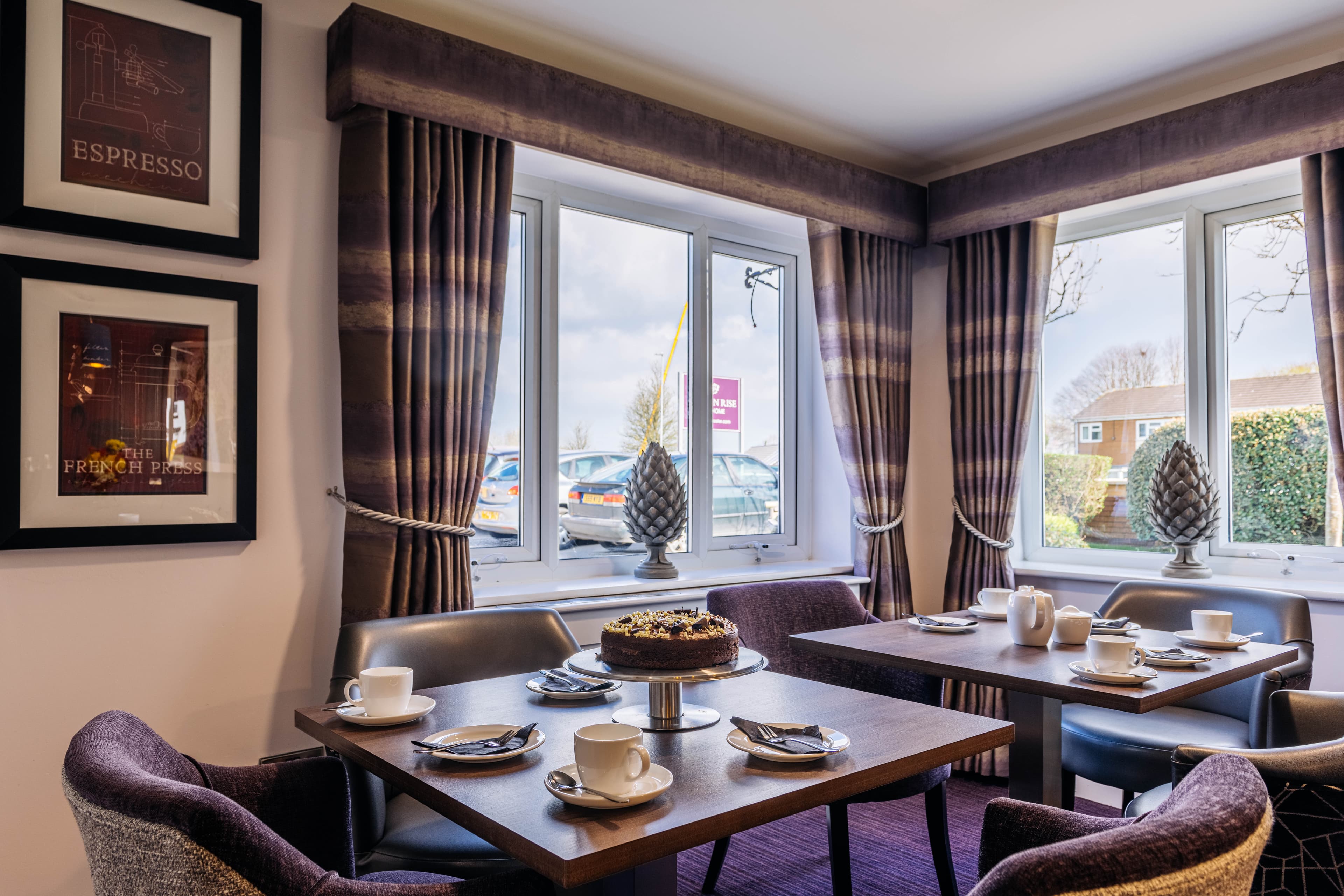 Cafe Area of Lawton Rise Care Home in Stoke-on-Trent, Staffordshire