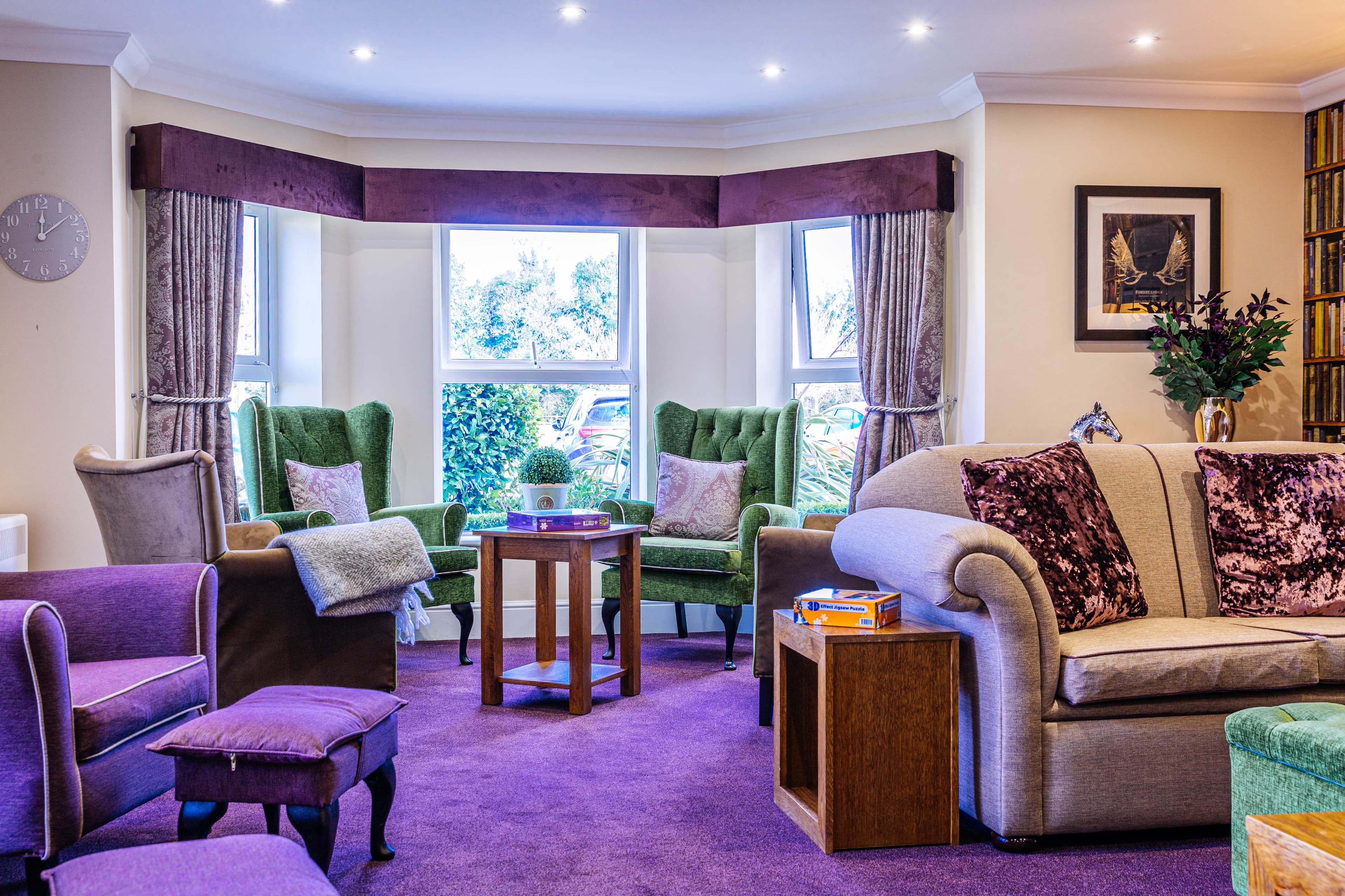 Communal Lounge of Leeming Bar Grange Care Home in Northallerton, Hambleton