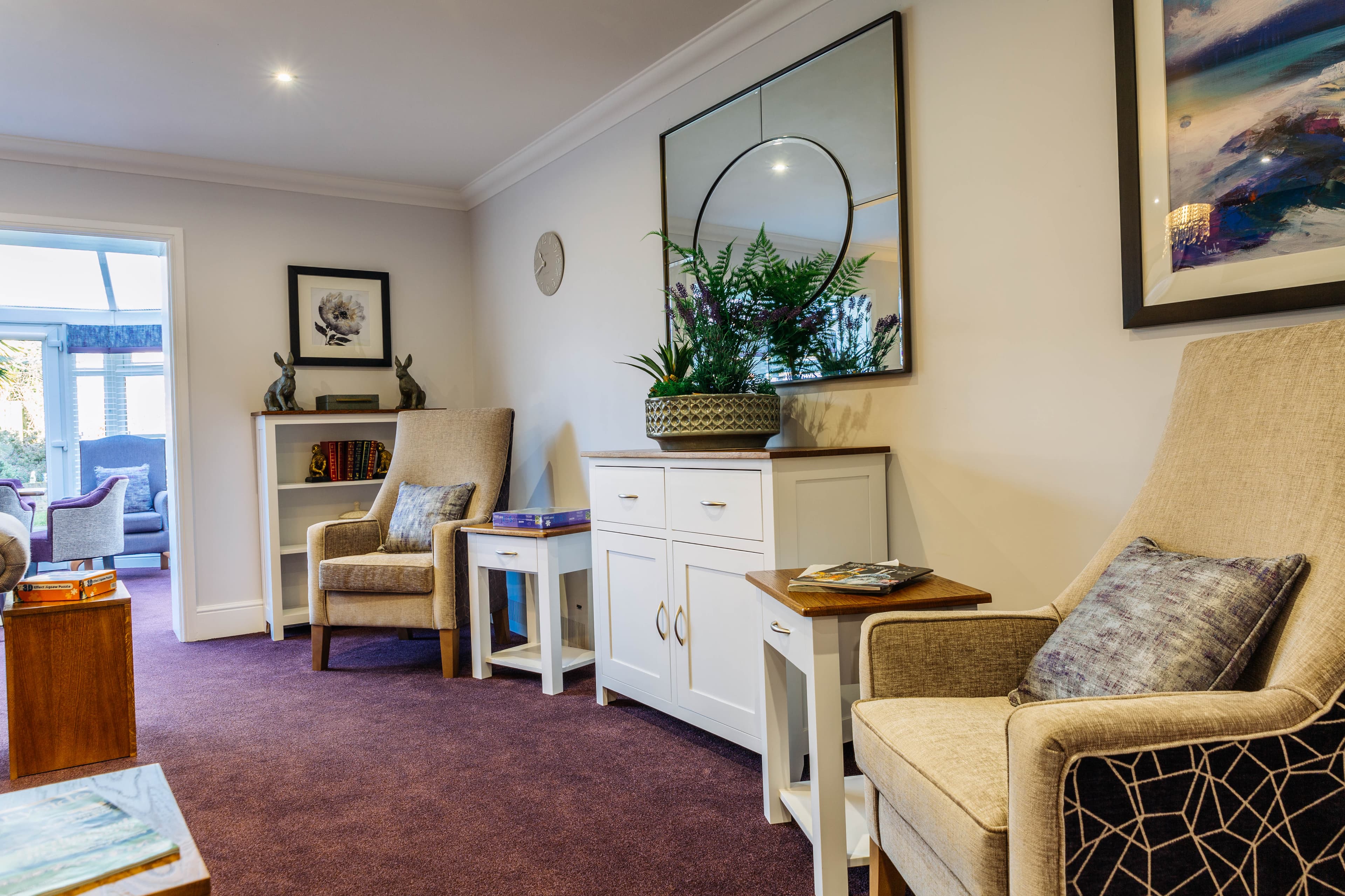 Communal Lounge of Leeming Bar Grange Care Home in Northallerton, Hambleton