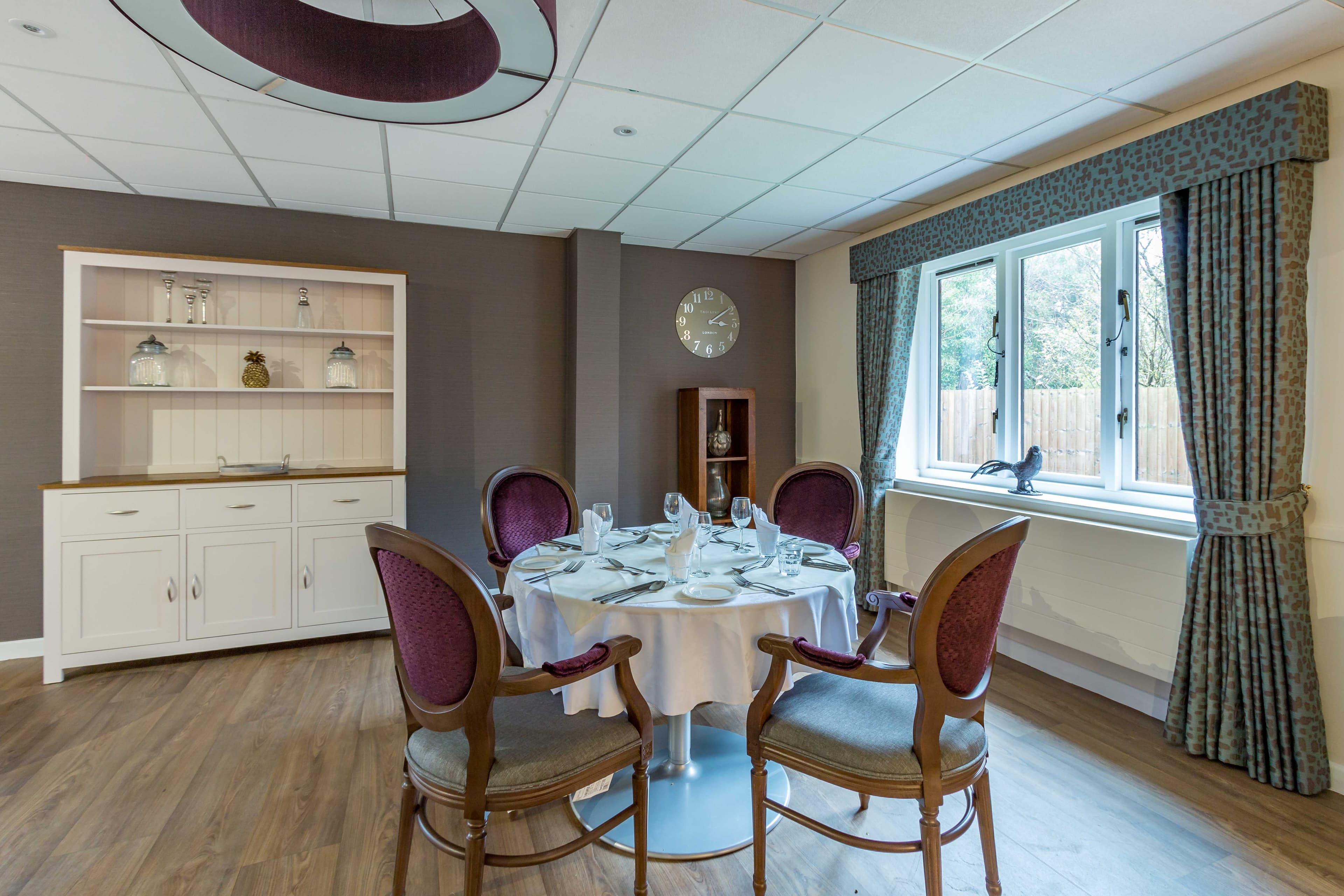 Dining Room at Llys-y-Tywysog Care Home Swansea, Wales