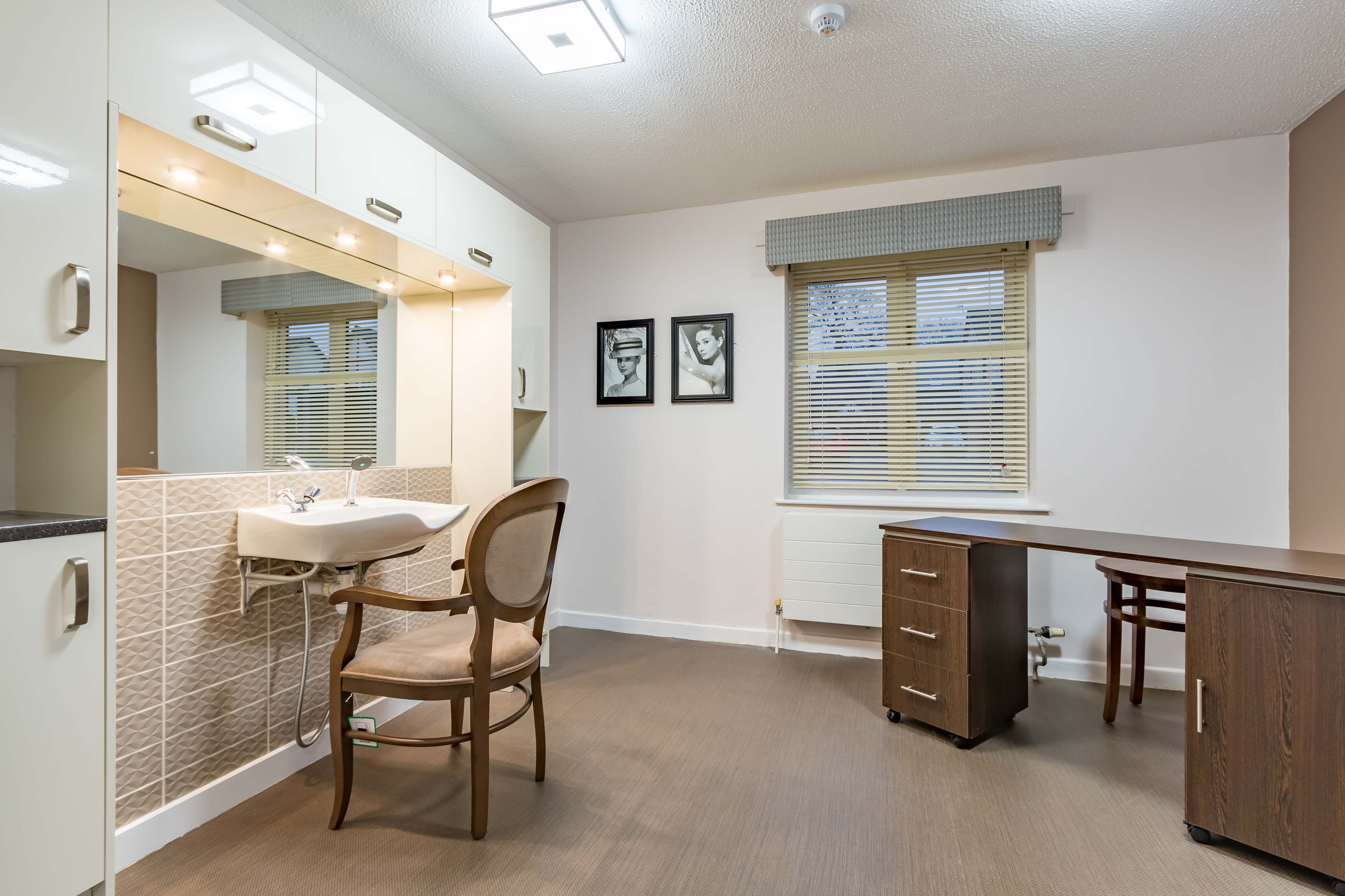 Salon at Llys-y-Tywysog Care Home Swansea, Wales