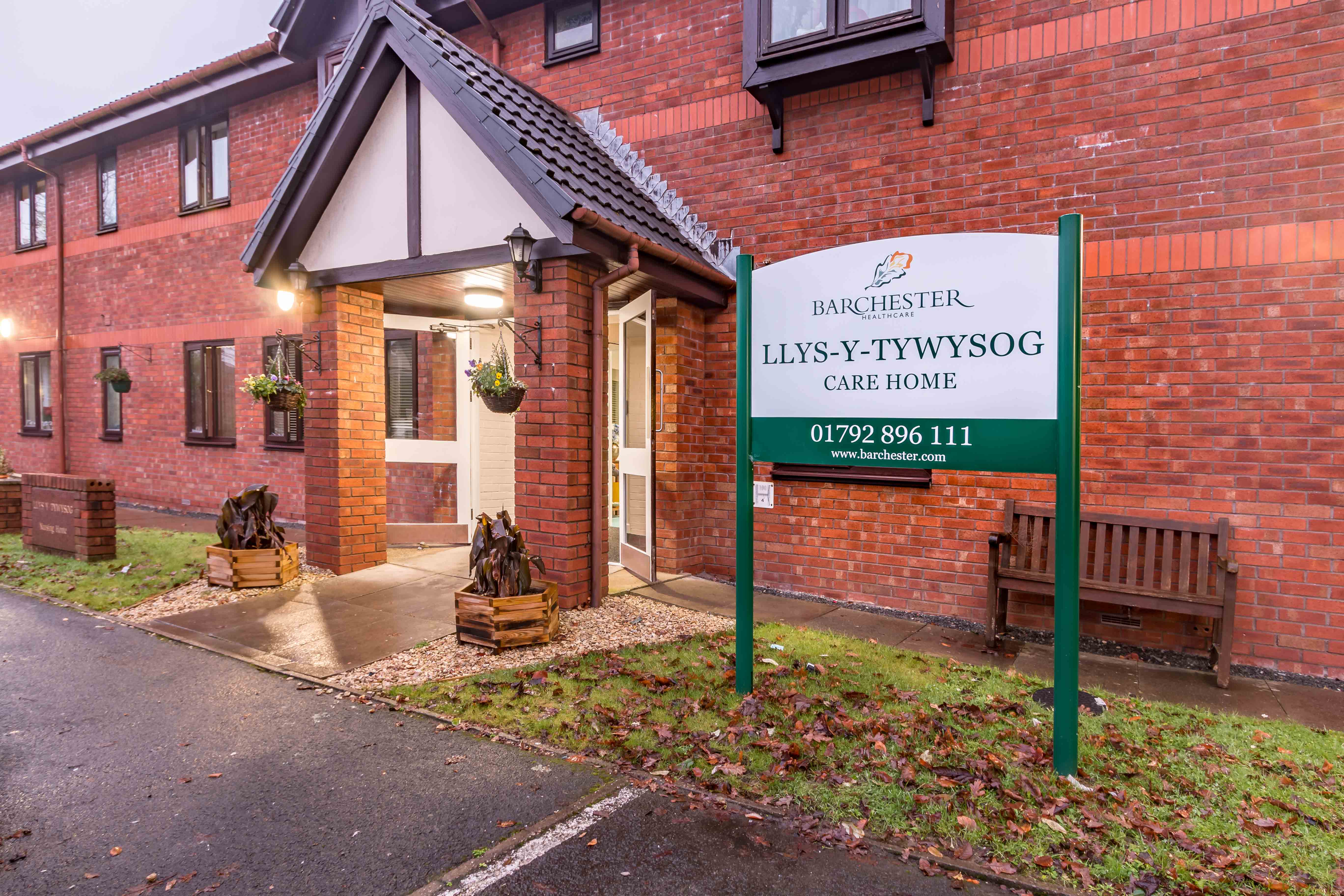 Exterior of Llys-y-Tywysog Care Home Swansea, Wales