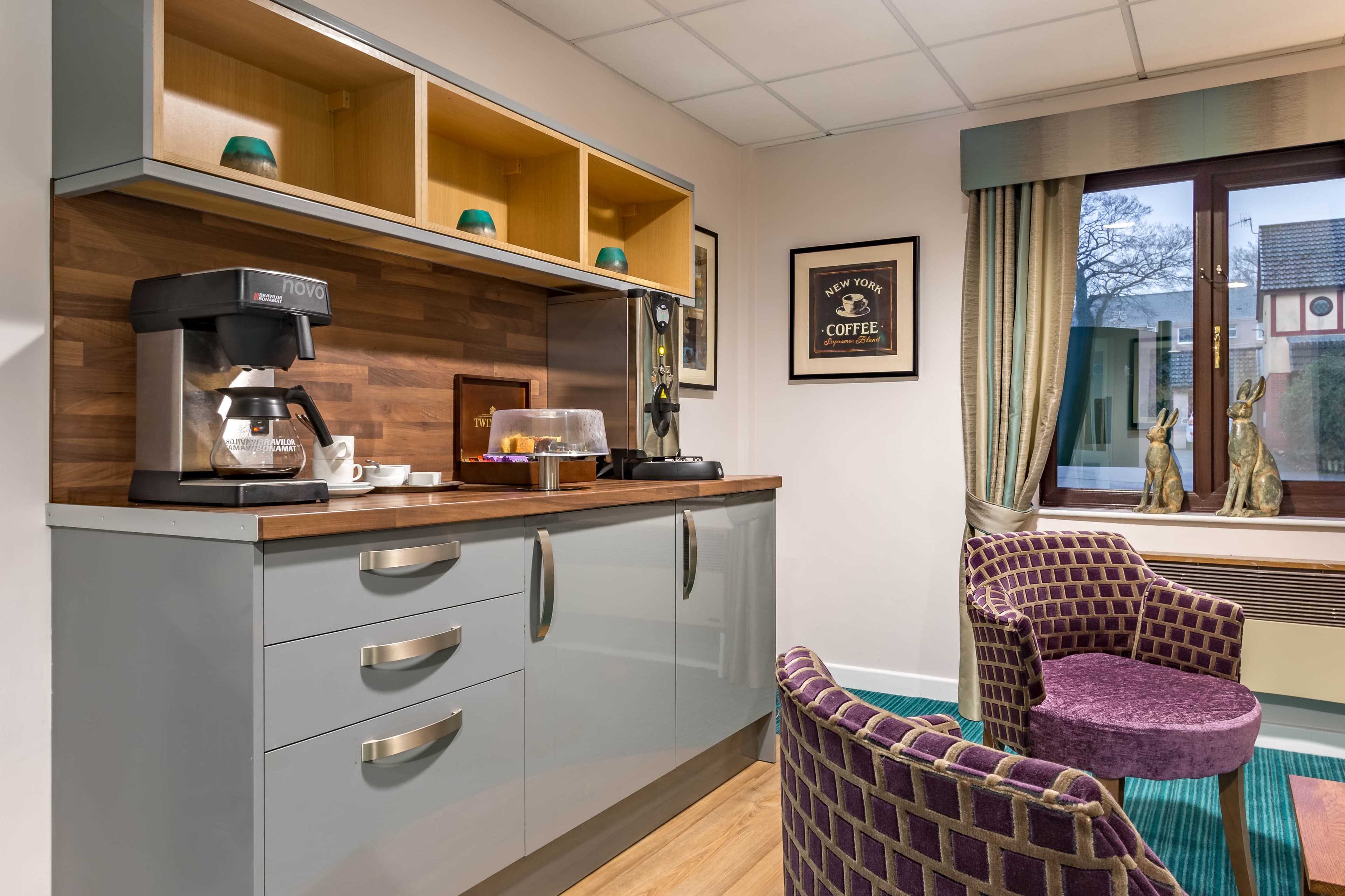 Cafe at Llys-y-Tywysog Care Home Swansea, Wales