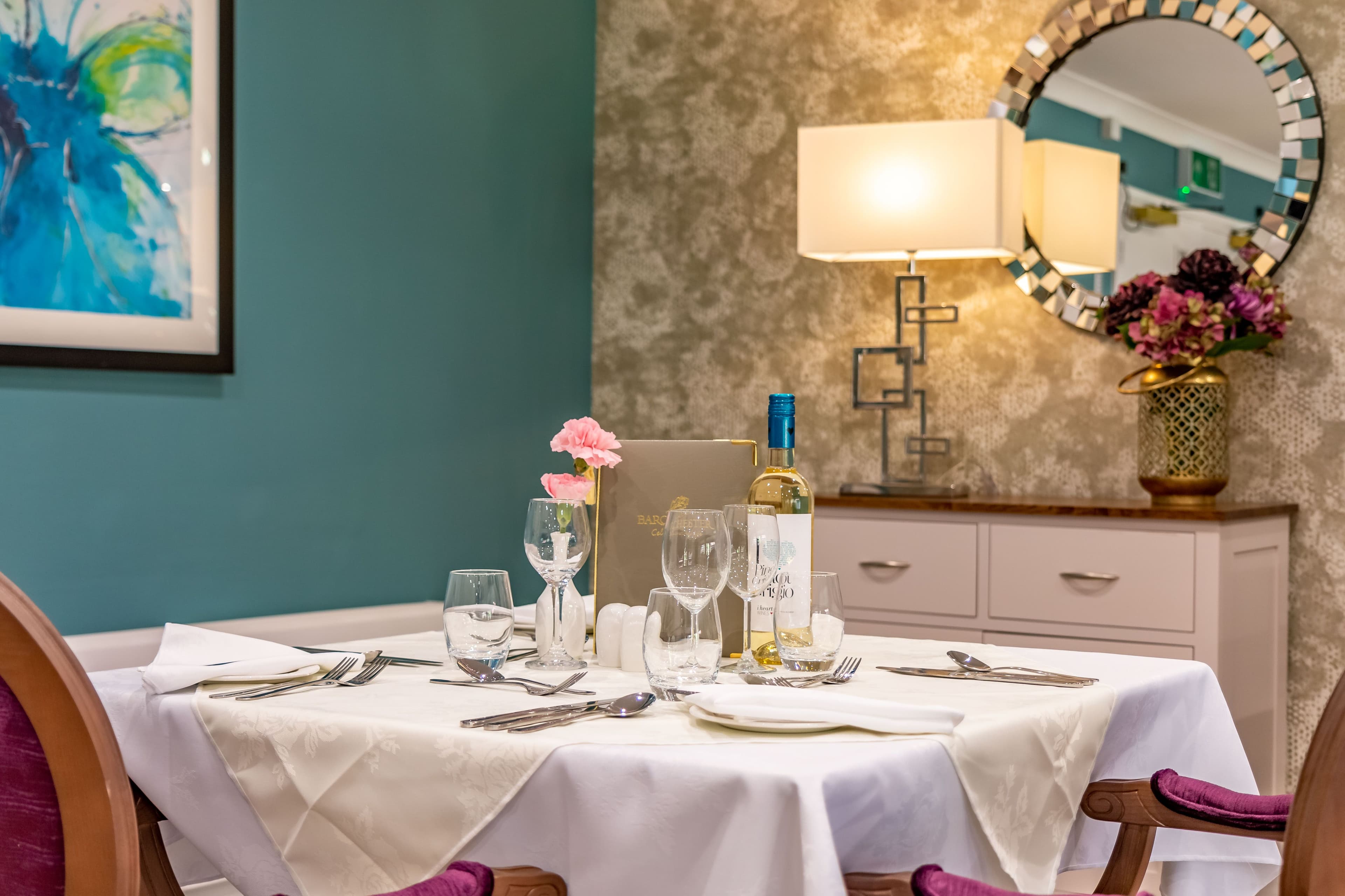 Dining Room at Longueville Court Care Home in Peterborough, Cambridgeshire