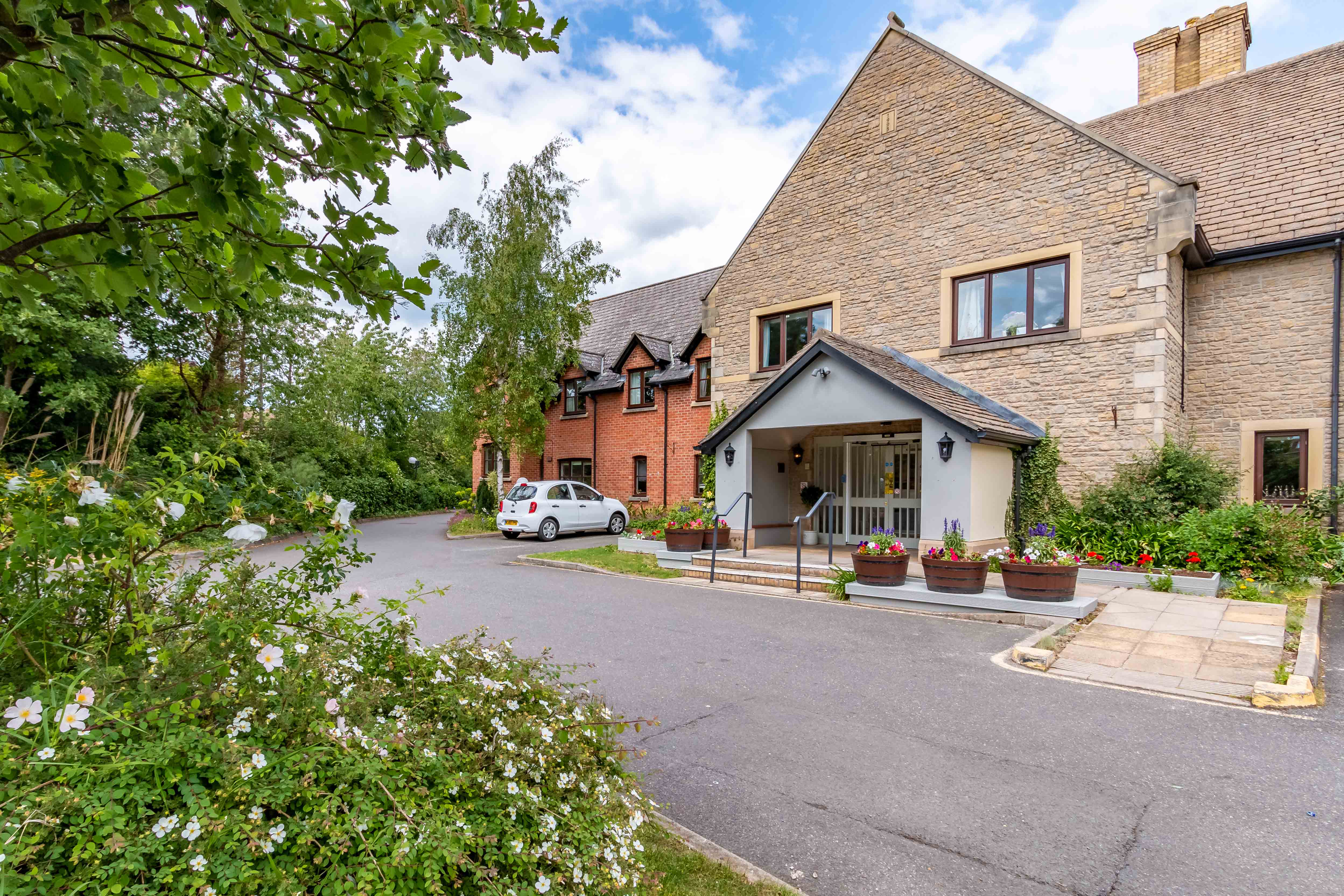 Exterior of Longueville Court Care Home in Peterborough, Cambridgeshire