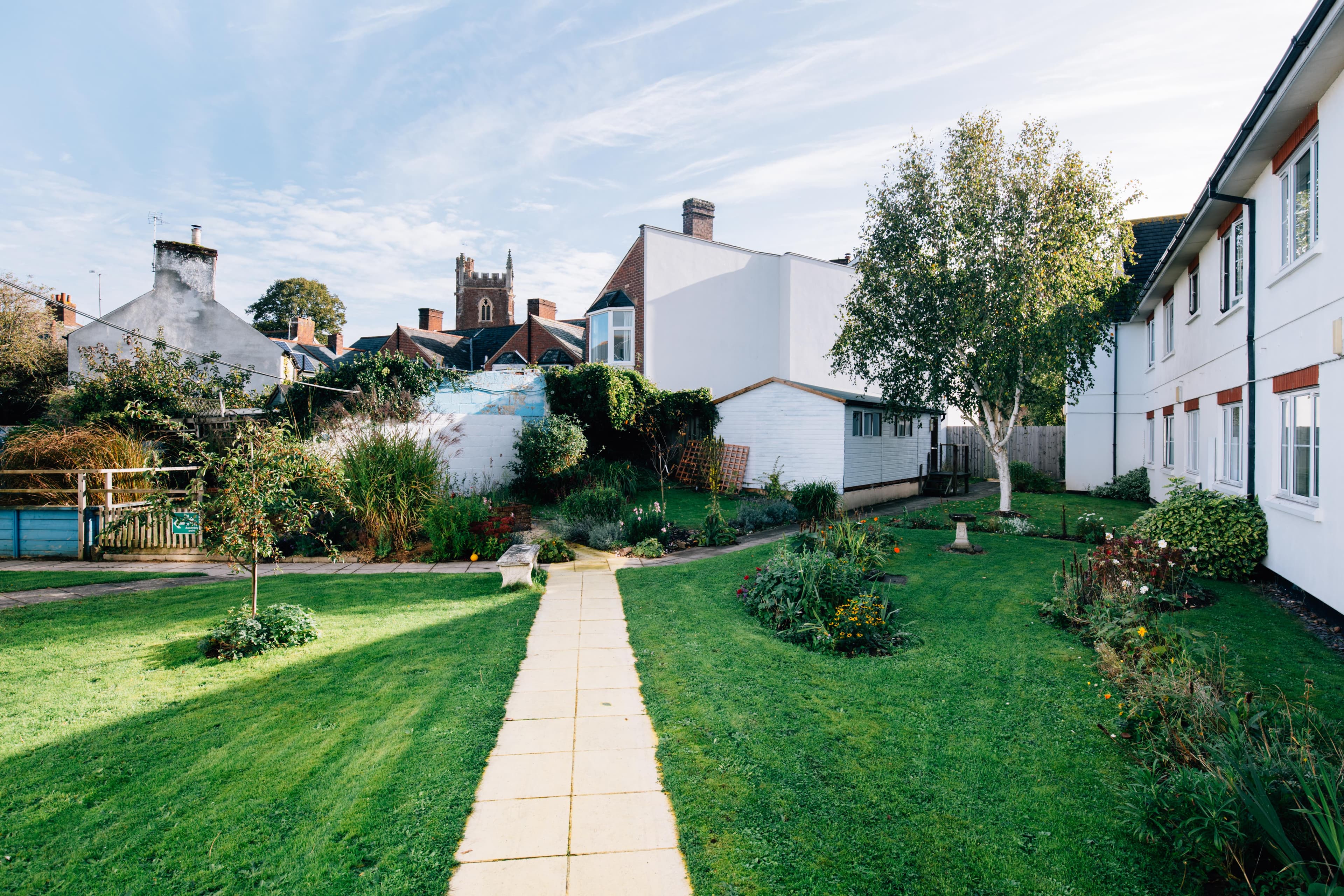 Garden at Lucerne House Care Home in Exeter, Devon