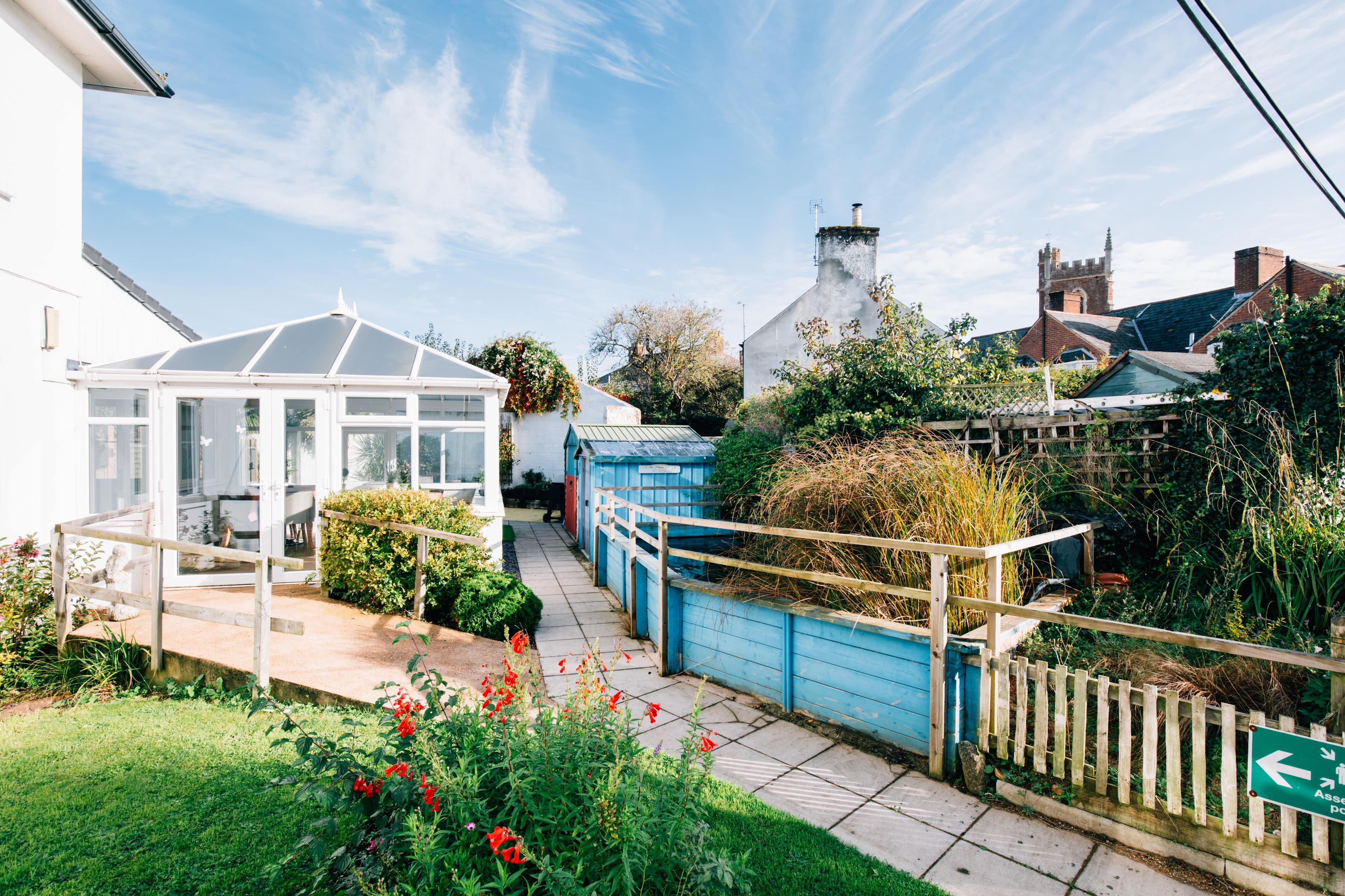 Garden at Lucerne House Care Home in Exeter, Devon