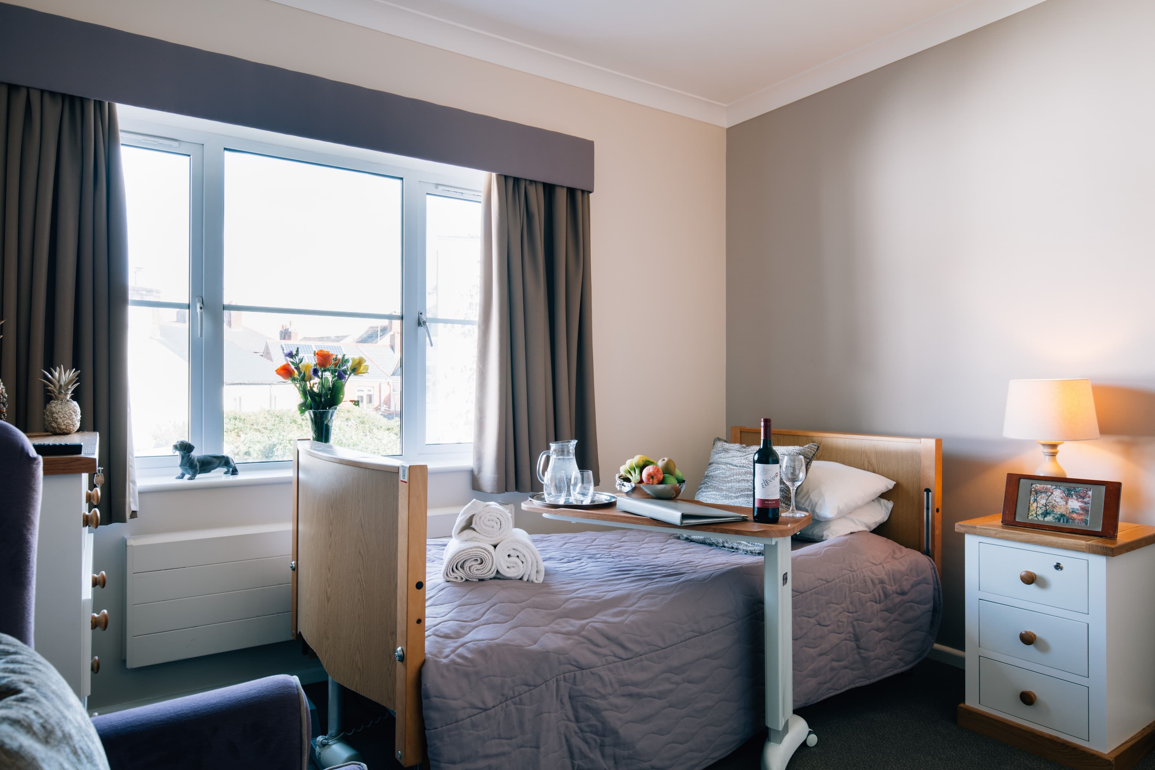 Bedroom at Lucerne House Care Home in Exeter, Devon