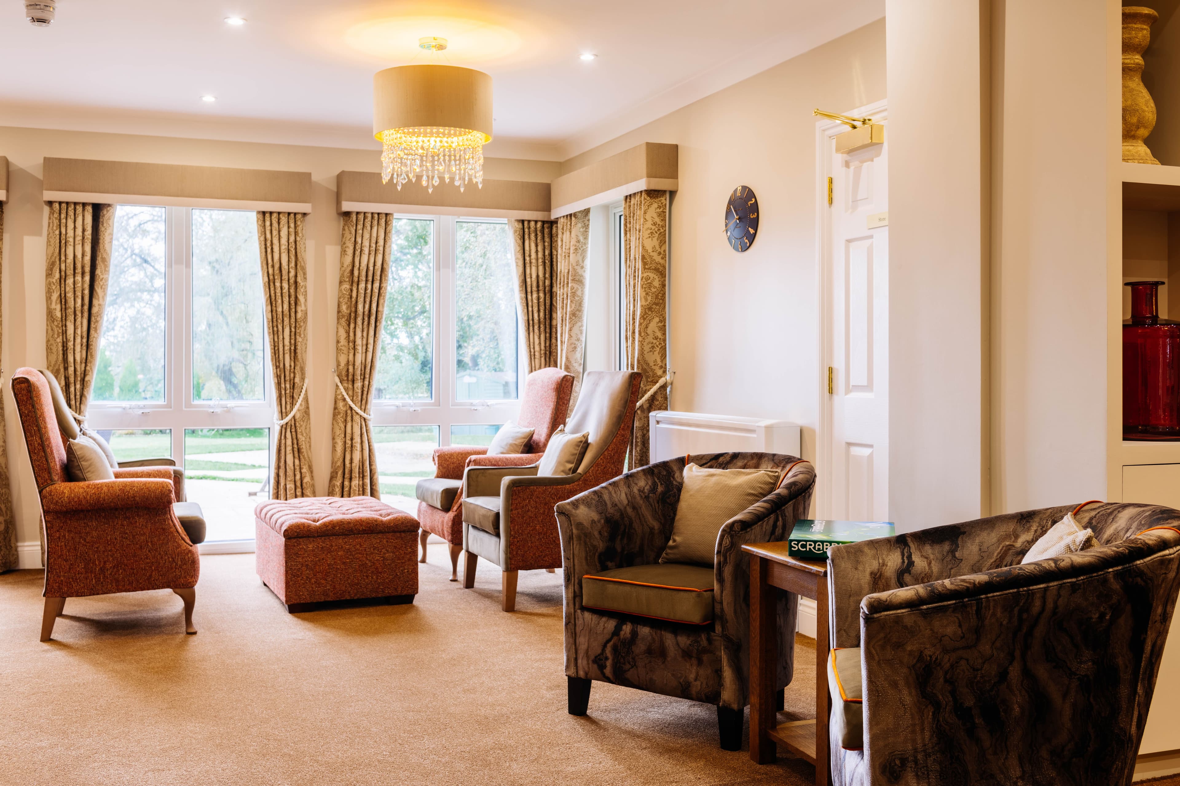 Communal Lounge at Lydfords Care Home in Lewes, East Sussex