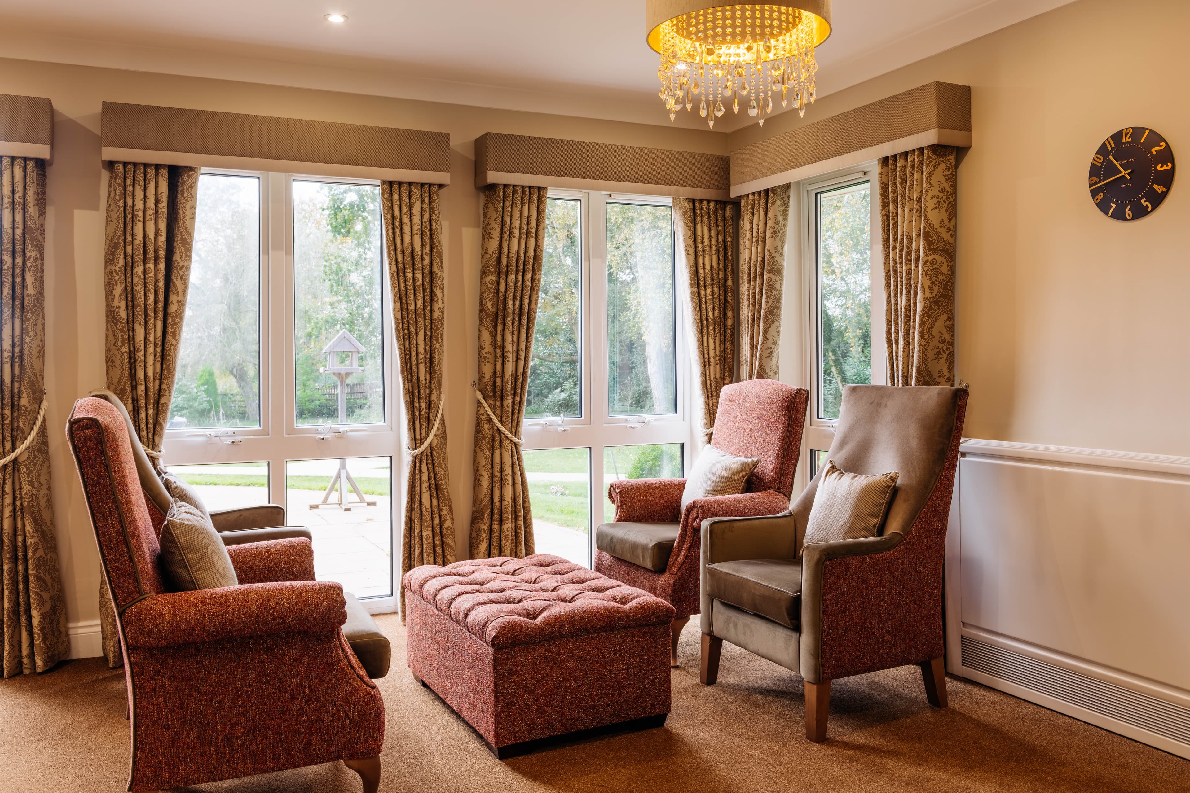 Communal Lounge at Lydfords Care Home in Lewes, East Sussex