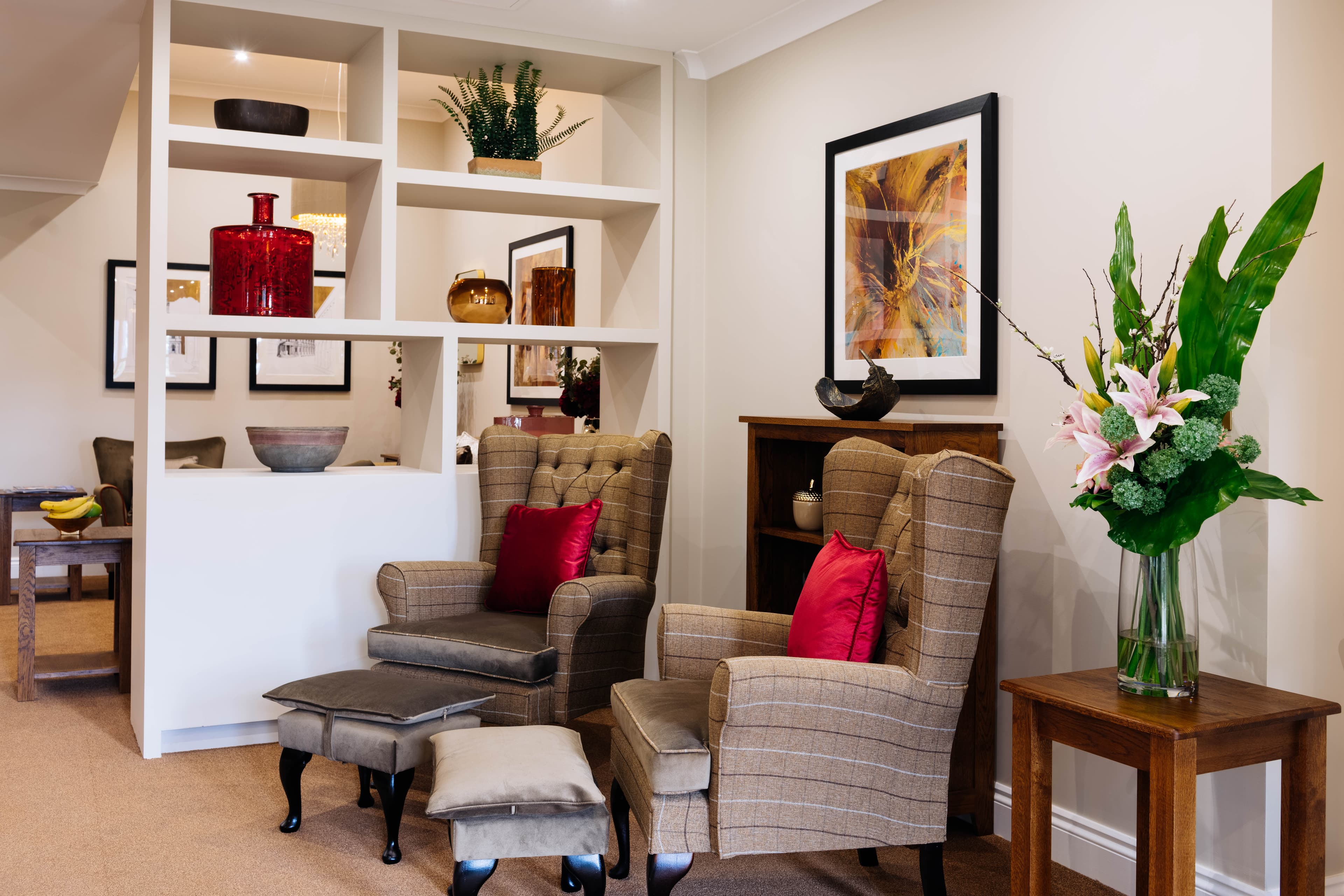 Communal Lounge at Lydfords Care Home in Lewes, East Sussex