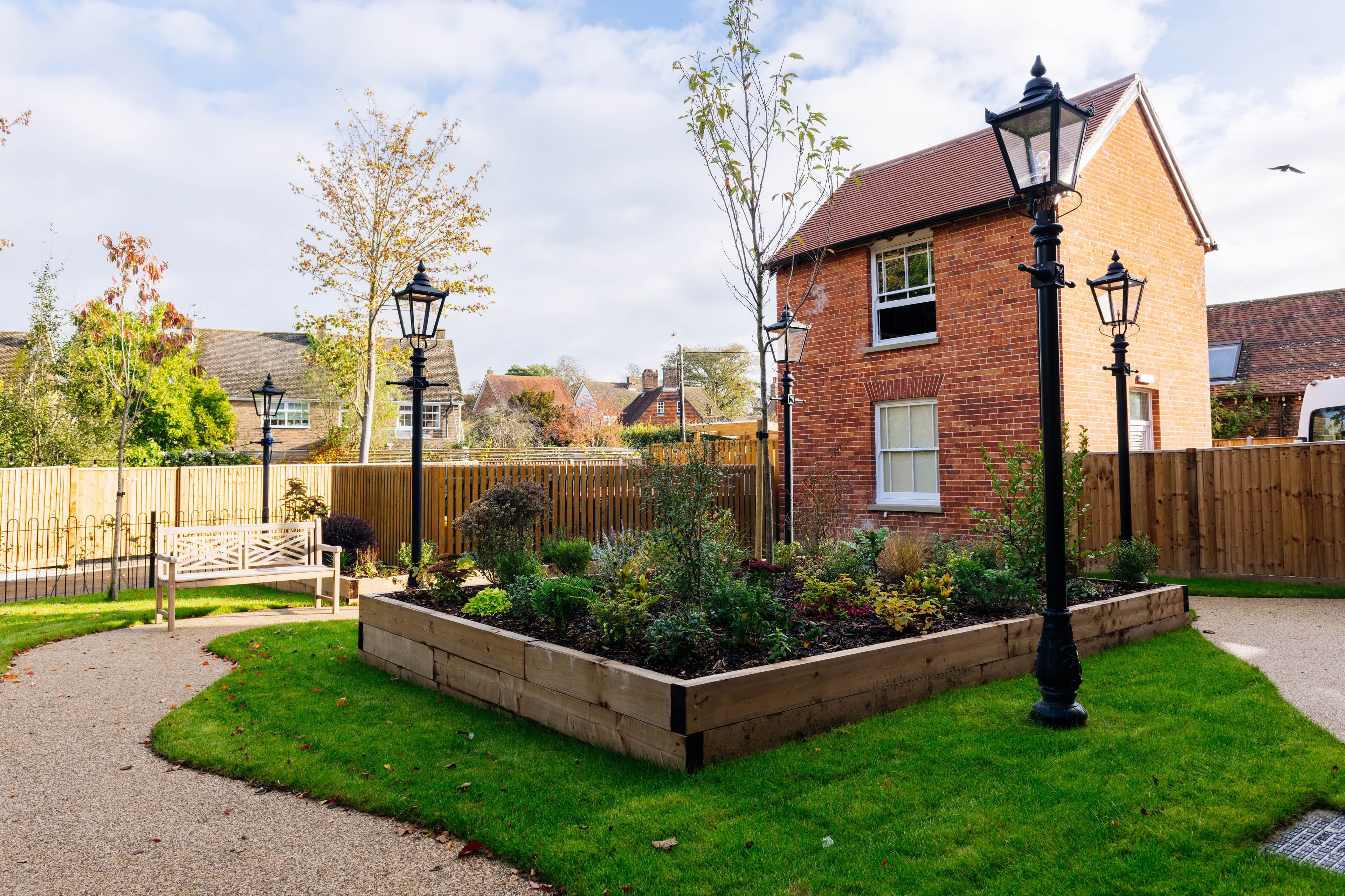 Garden at Lydfords Care Home in Lewes, East Sussex