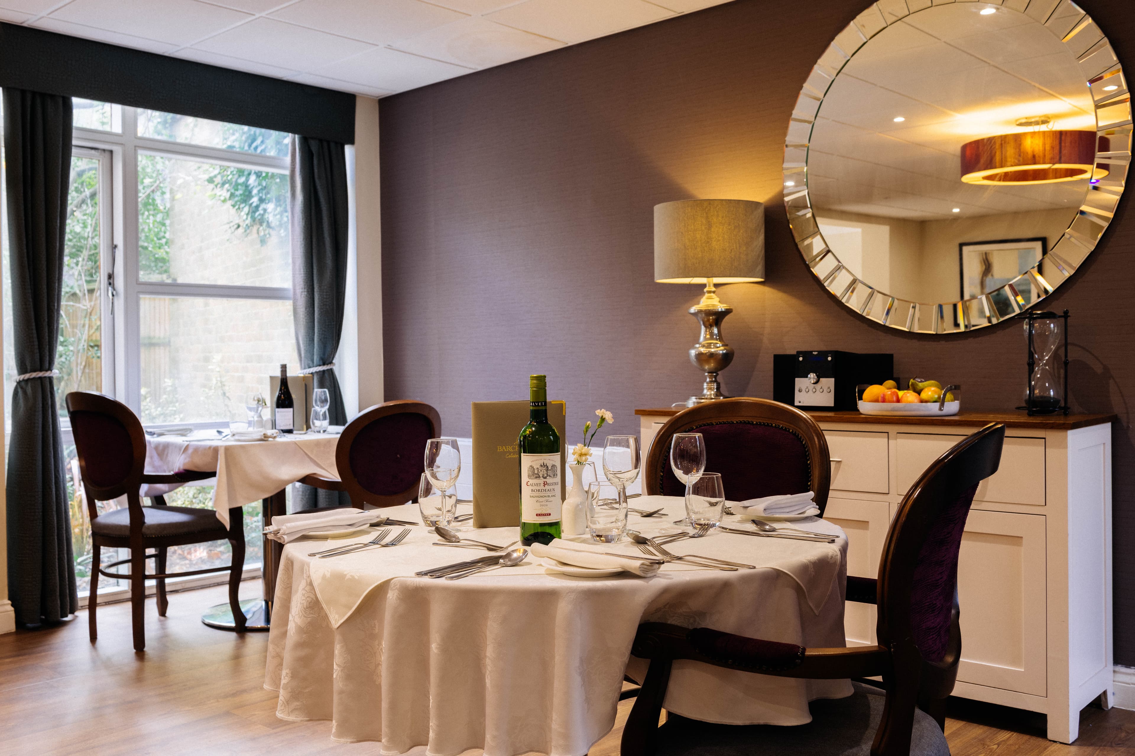 Dining Room at Lynde House Care Home in Twickenham, Richmond Upon Thames