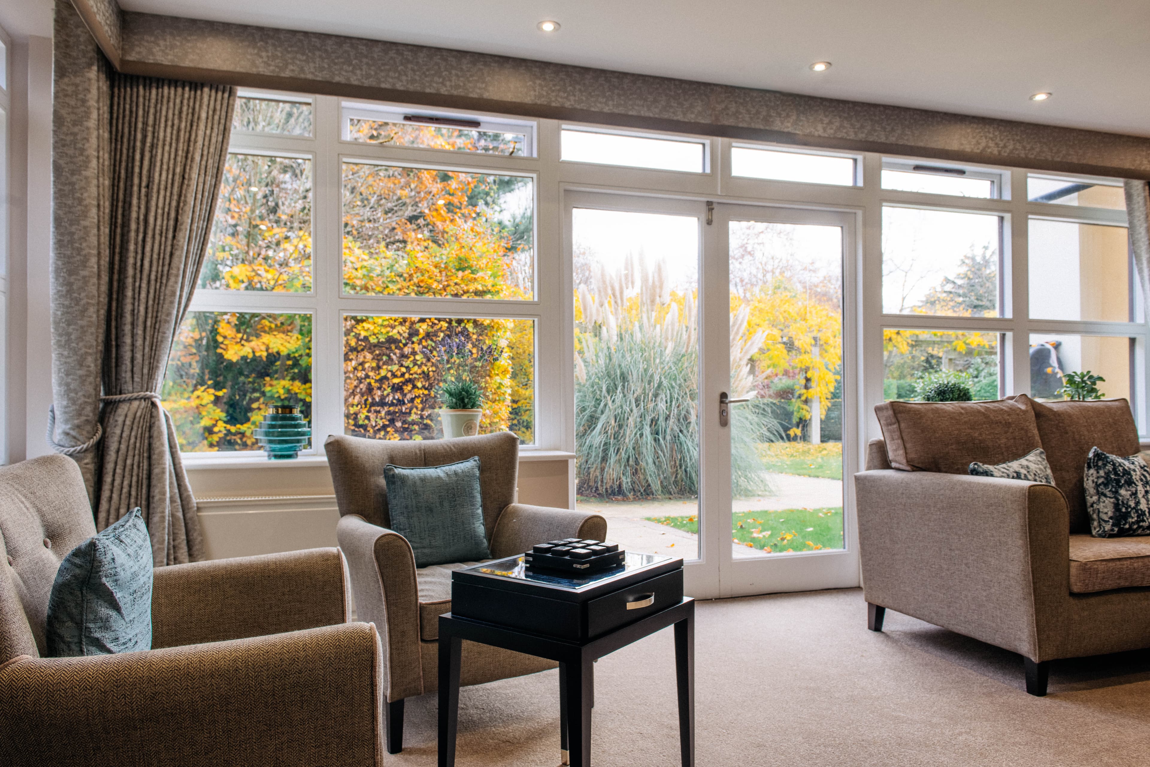 Communal Lounge at Lynde House Care Home in Twickenham, Richmond Upon Thames