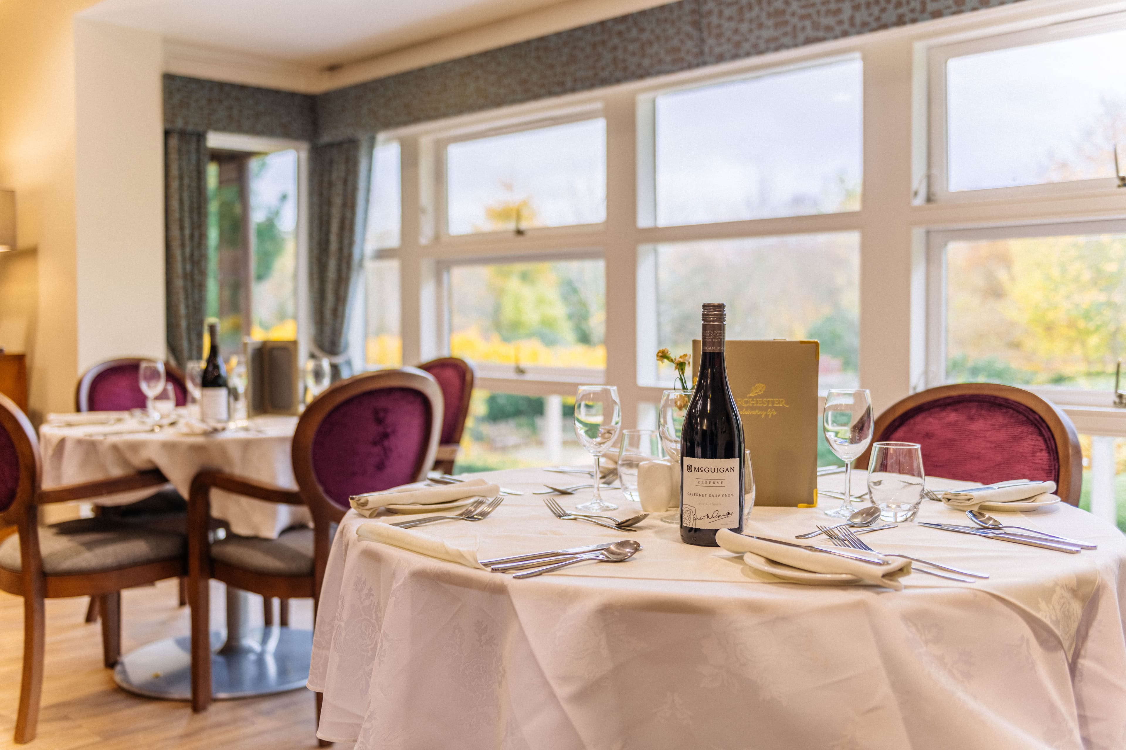 Dining Room at Lynde House Care Home in Twickenham, Richmond Upon Thames