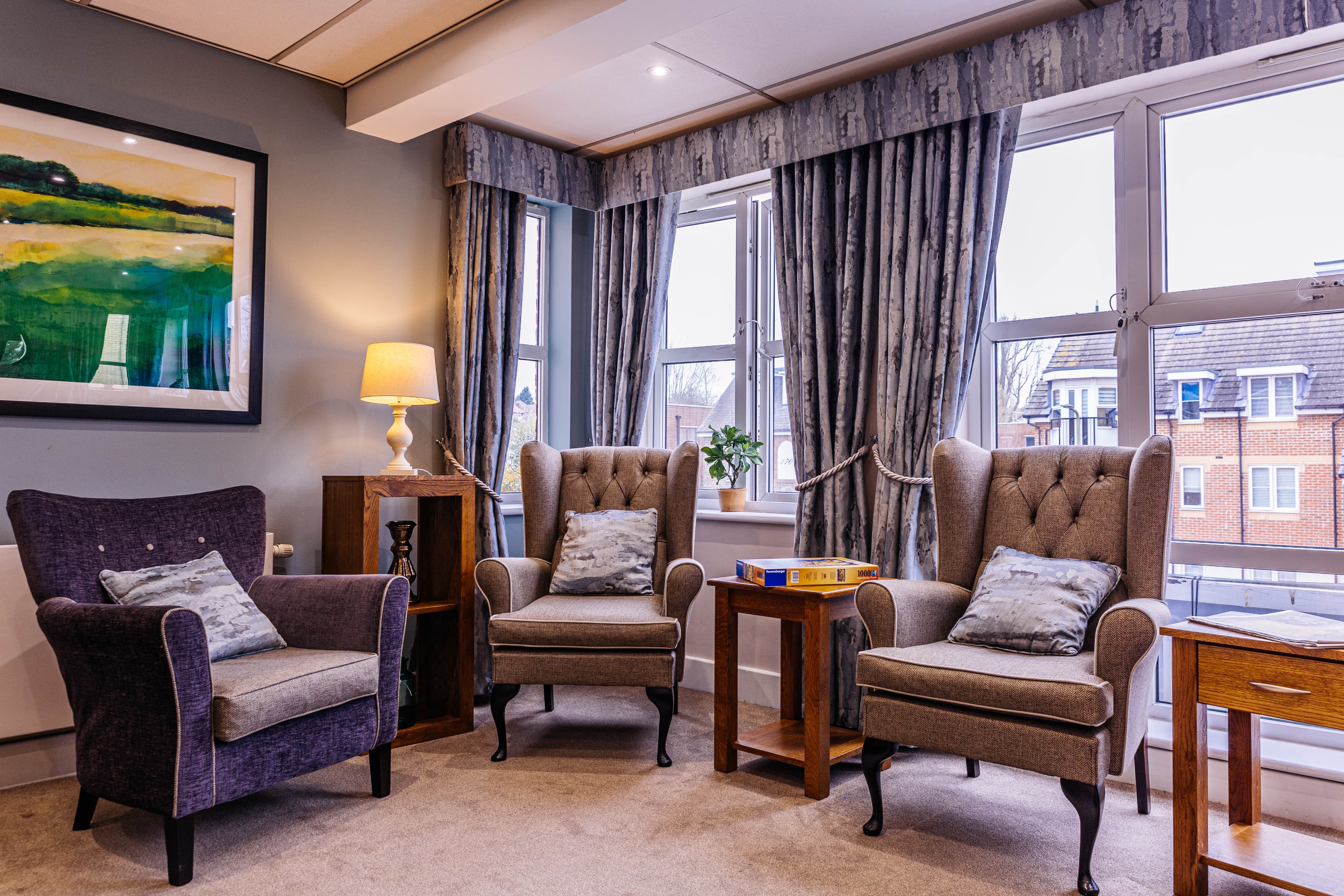 Communal Lounge at Magnolia Court Care Home in London, England