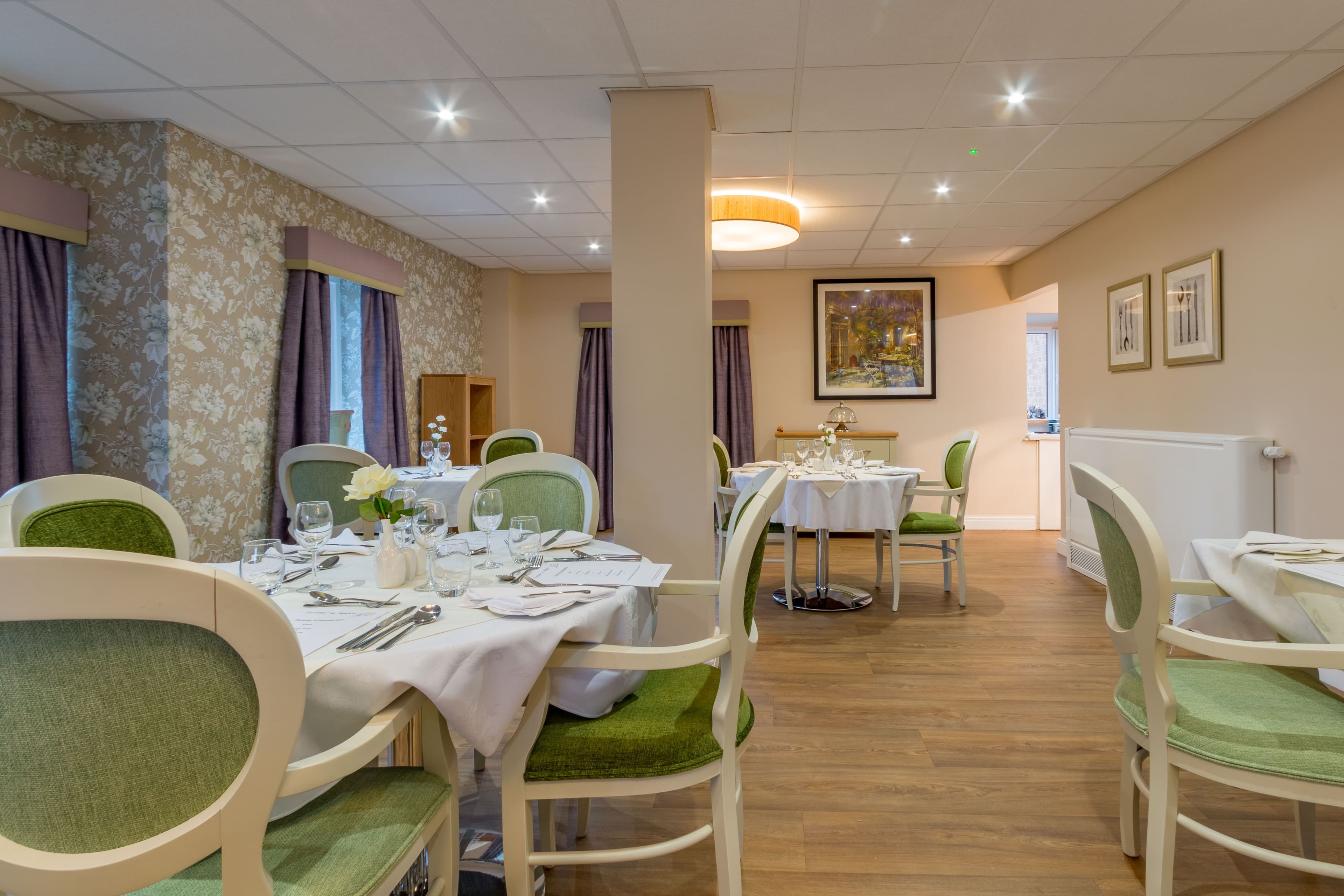 Dining Room at Meadowbeck Care Home in York, North Yorkshire