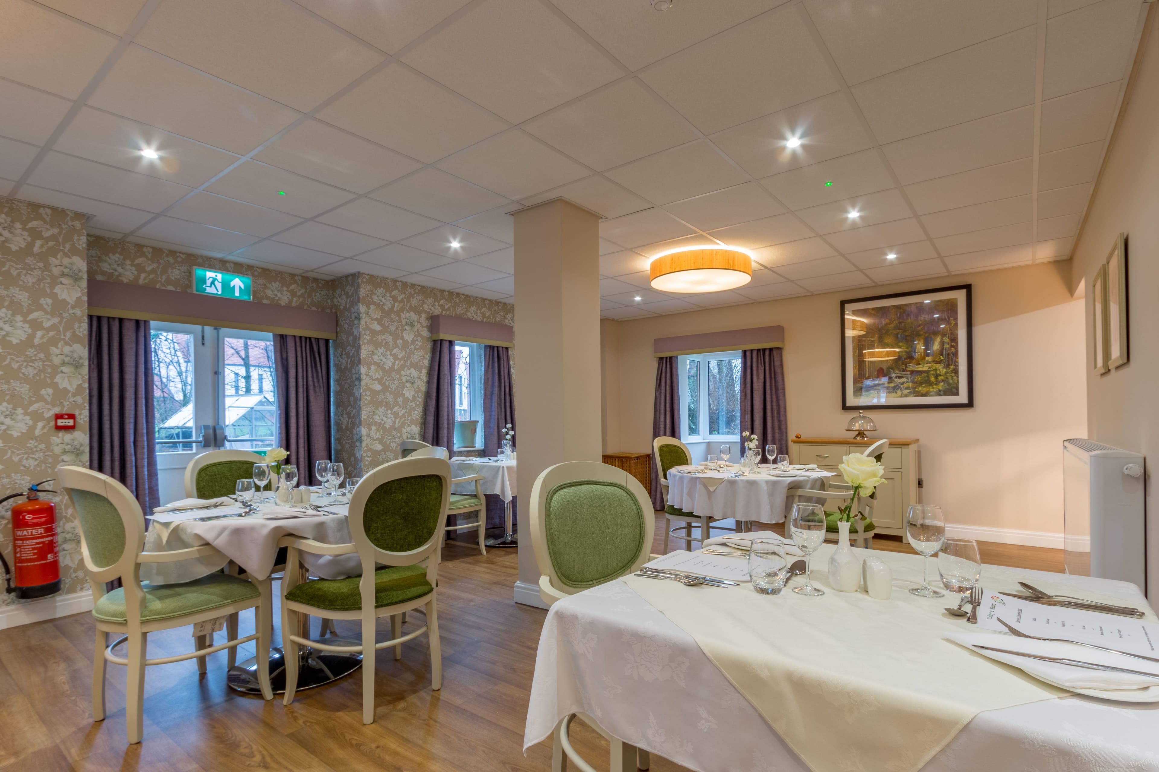 Dining Room at Meadowbeck Care Home in York, North Yorkshire