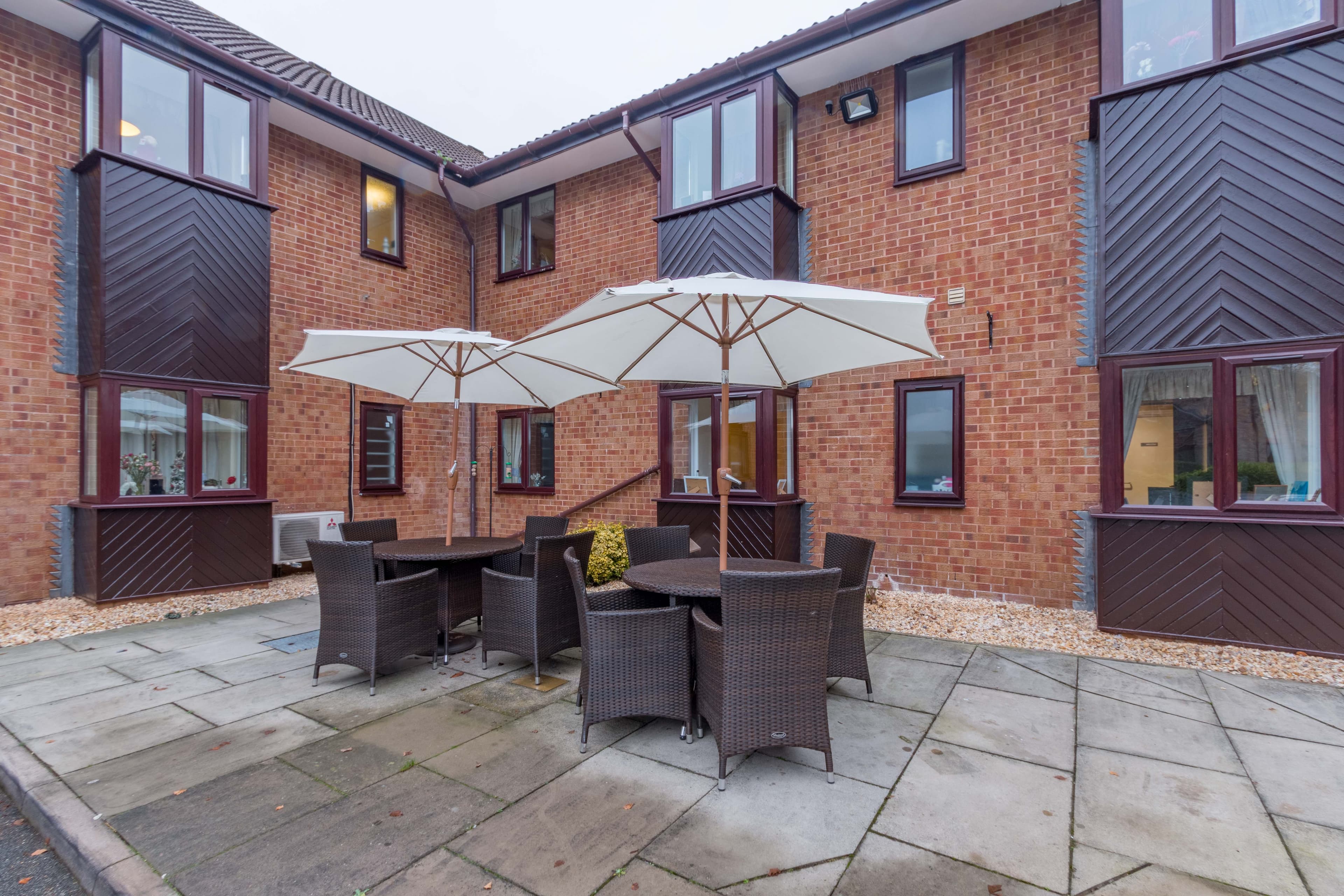 Garden at Meadowbeck Care Home in York, North Yorkshire